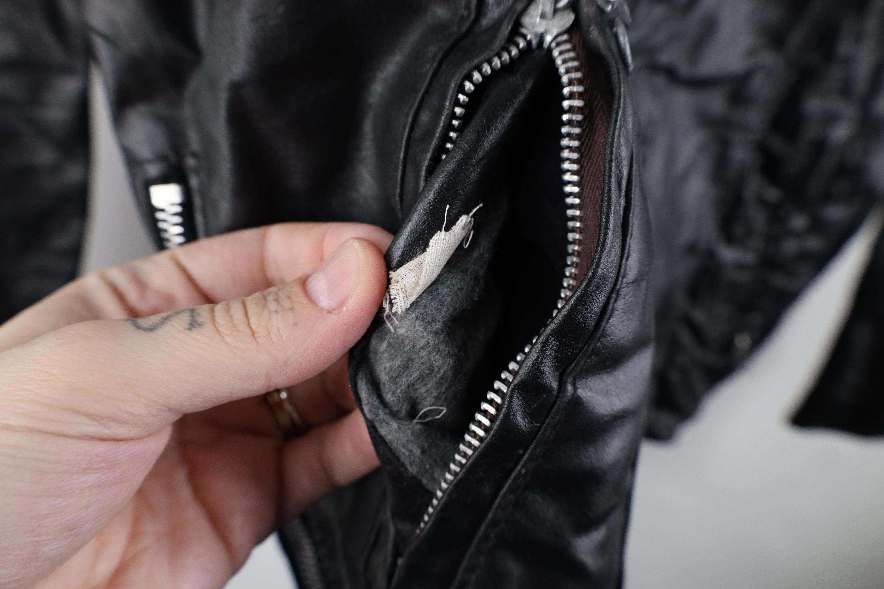 Vintage Vintage 70s Streetwear Leather Cafe Racer Bomber Jacket USA Size XL / US 12-14 / IT 48-50 - 6 Thumbnail