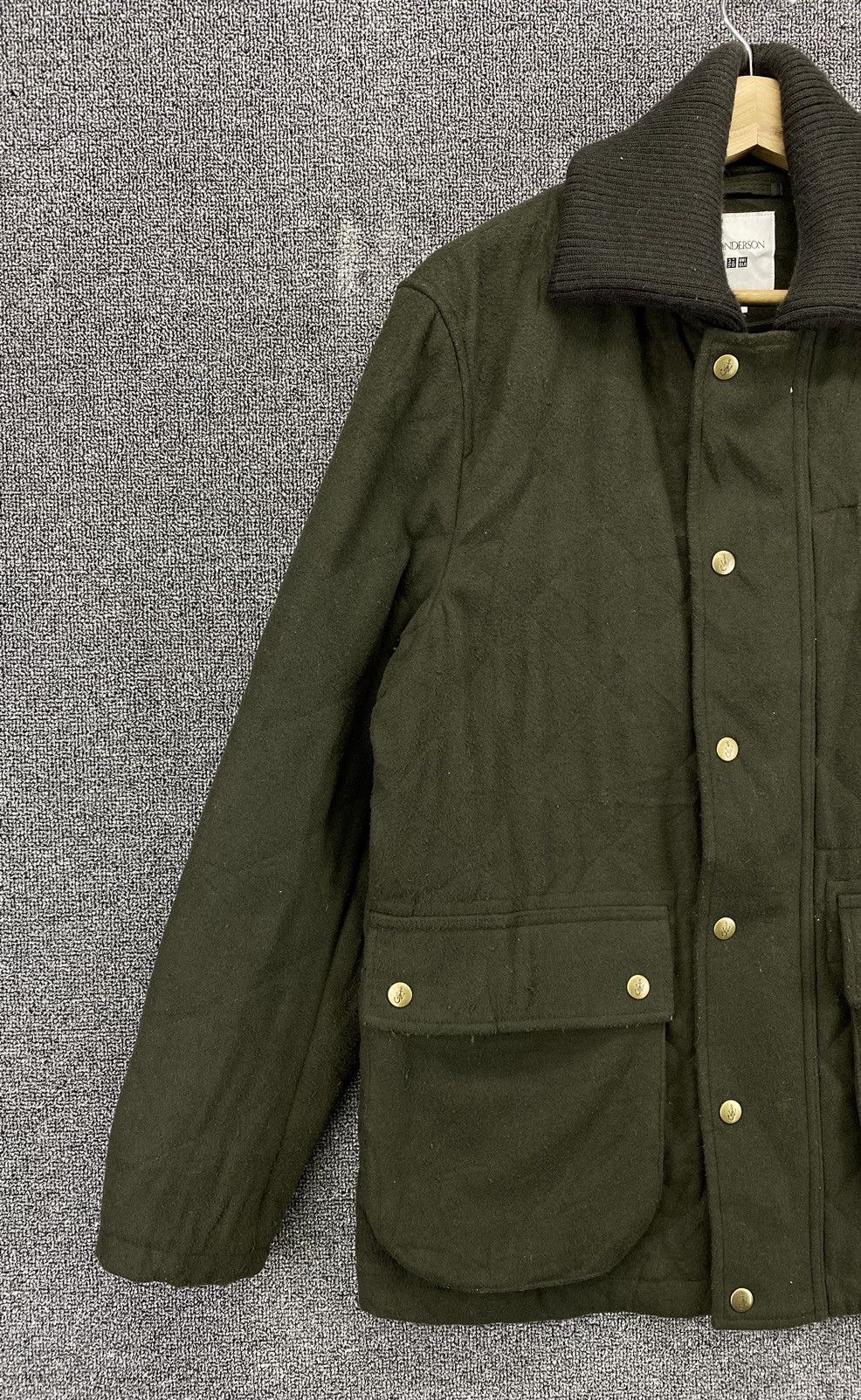 JW Anderson × Uniqlo J.W.Anderson x Uniqlo Green Army Quilted Wool Jacket Size US M / EU 48-50 / 2 - 3 Thumbnail