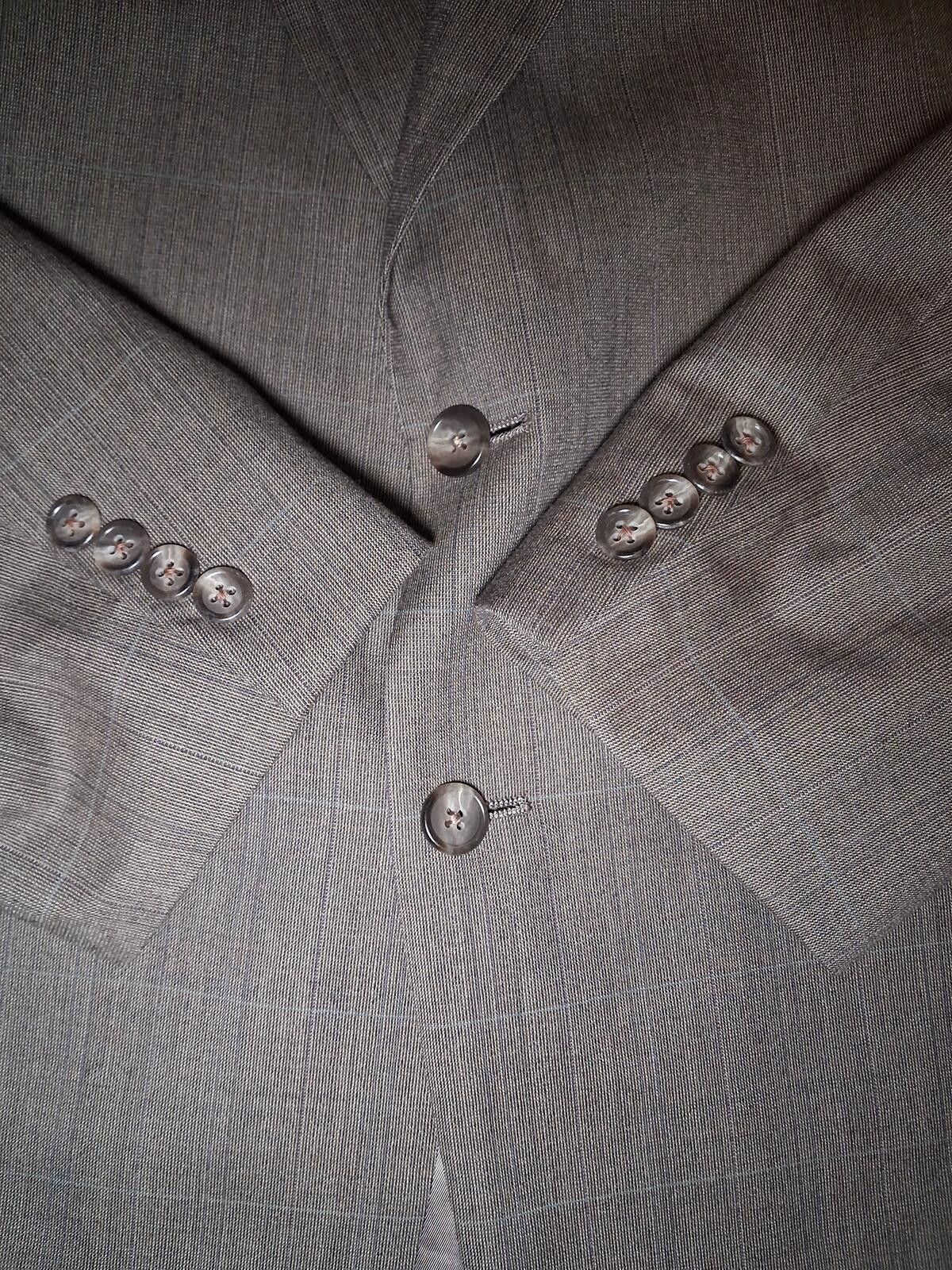 Hart Schaffner Marx Hart Schaffner Marx Sport Coat Mens 46XL Gray Plaid Wool Size 46L - 6 Thumbnail