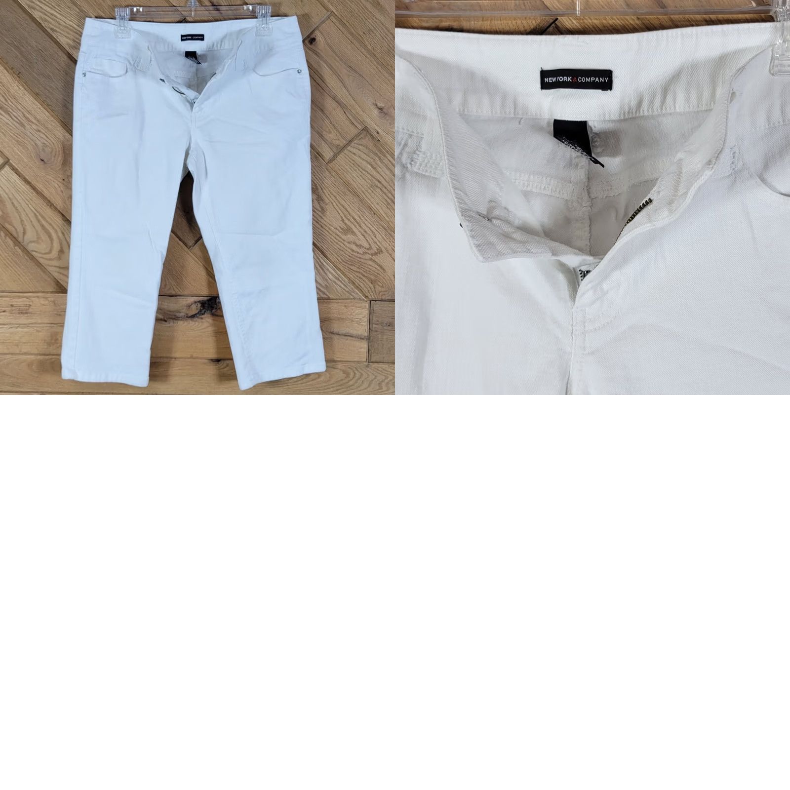 Sea New York New York & Company Capri Pants Womens Size 8 Cotton White Size 30" / US 8 / IT 44 - 8 Thumbnail