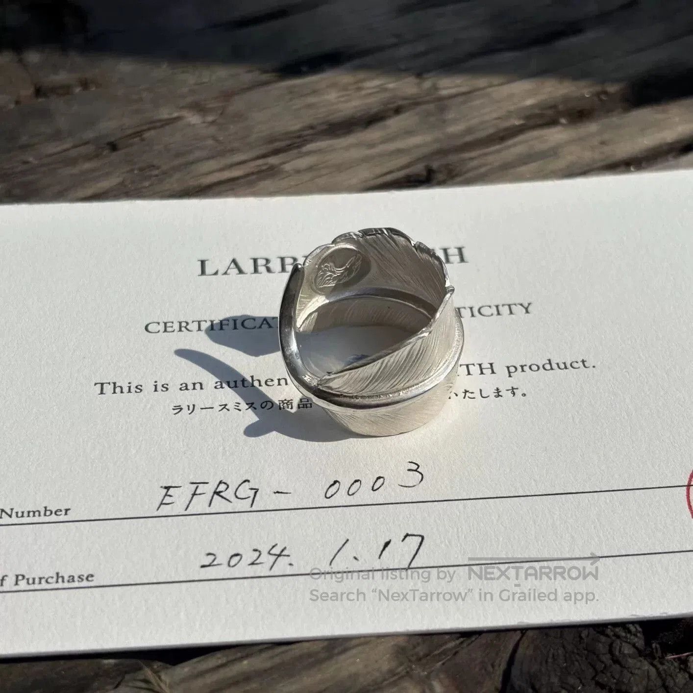 Larry Smith larry smith wide feather ring in silver. Size ONE SIZE - 2 Thumbnail