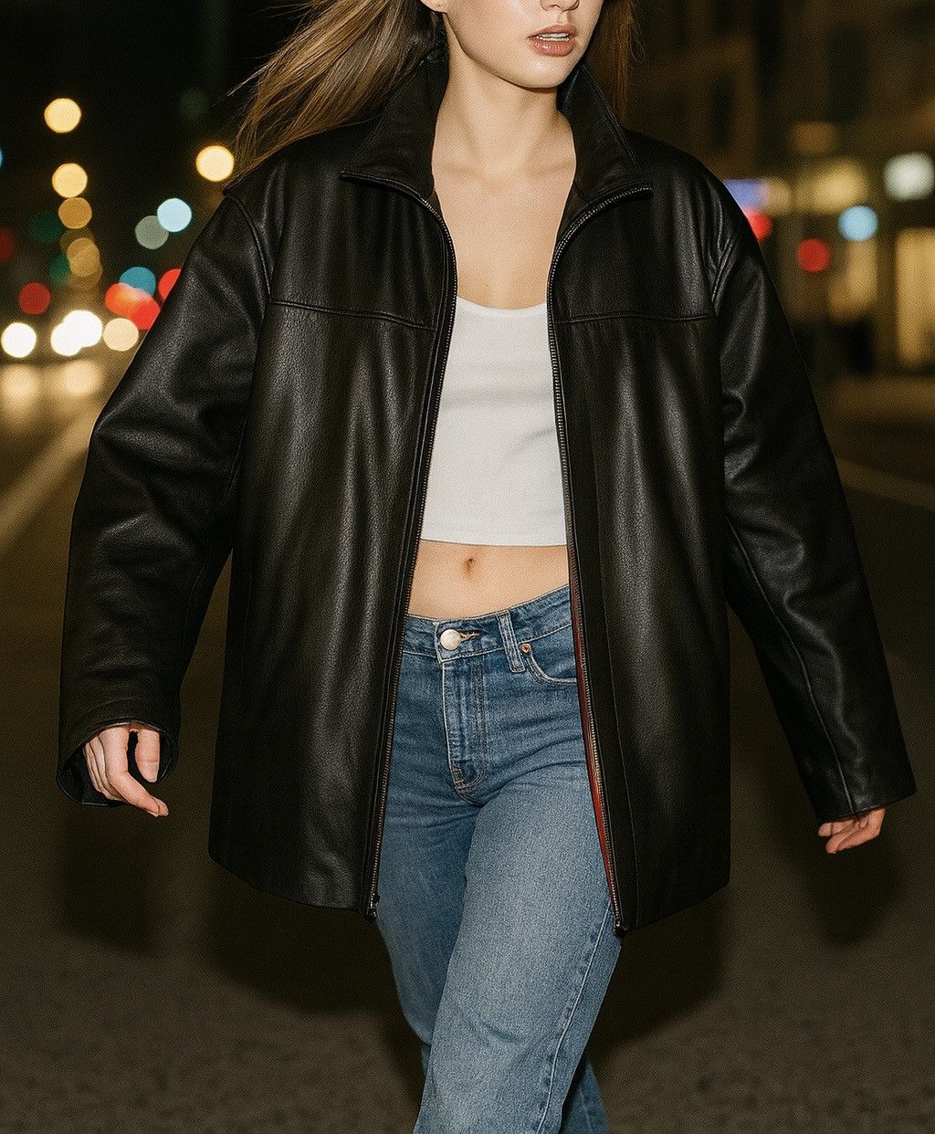 Other Vintage Naturel 100% Lamb leather Jacket Soft minimal Size US L / EU 52-54 / 3 - 1 Thumbnail