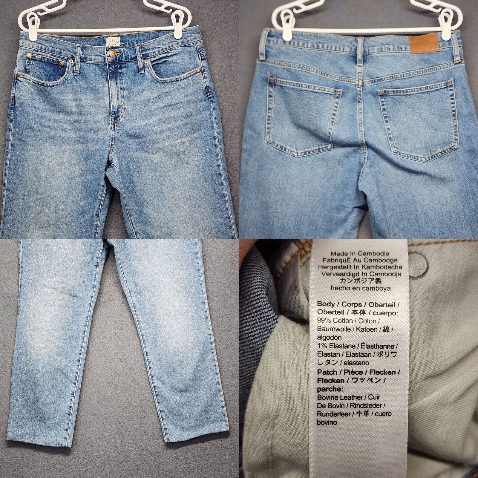 J.Crew J.Crew Slim Boyfriend Jeans Womens 31 Light Wash Cropped 25" Hemmed Inseam Jeans Womens 31 Light Wash Cropped 25" Hemmed Inseam Size 24" / US 00 / IT 34 - 9 Thumbnail