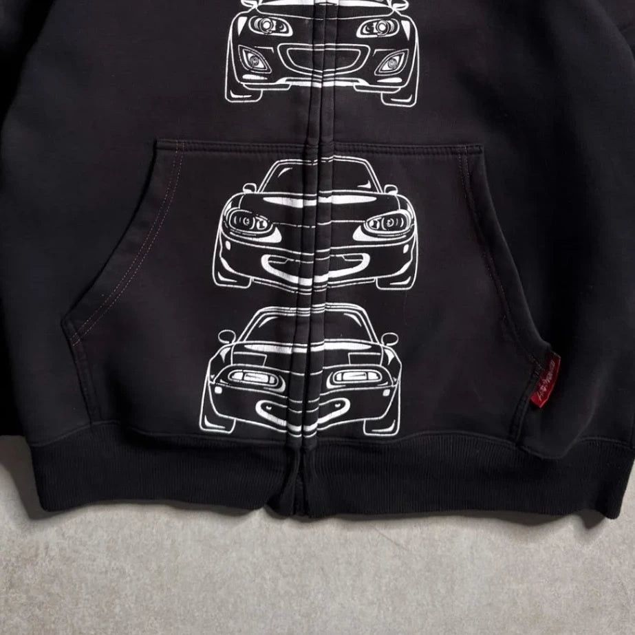 The Unbranded Brand Vintage Mazda MX-5 Miata Zip-Up Hoodie - L Size US L / EU 52-54 / 3 - 6 Thumbnail