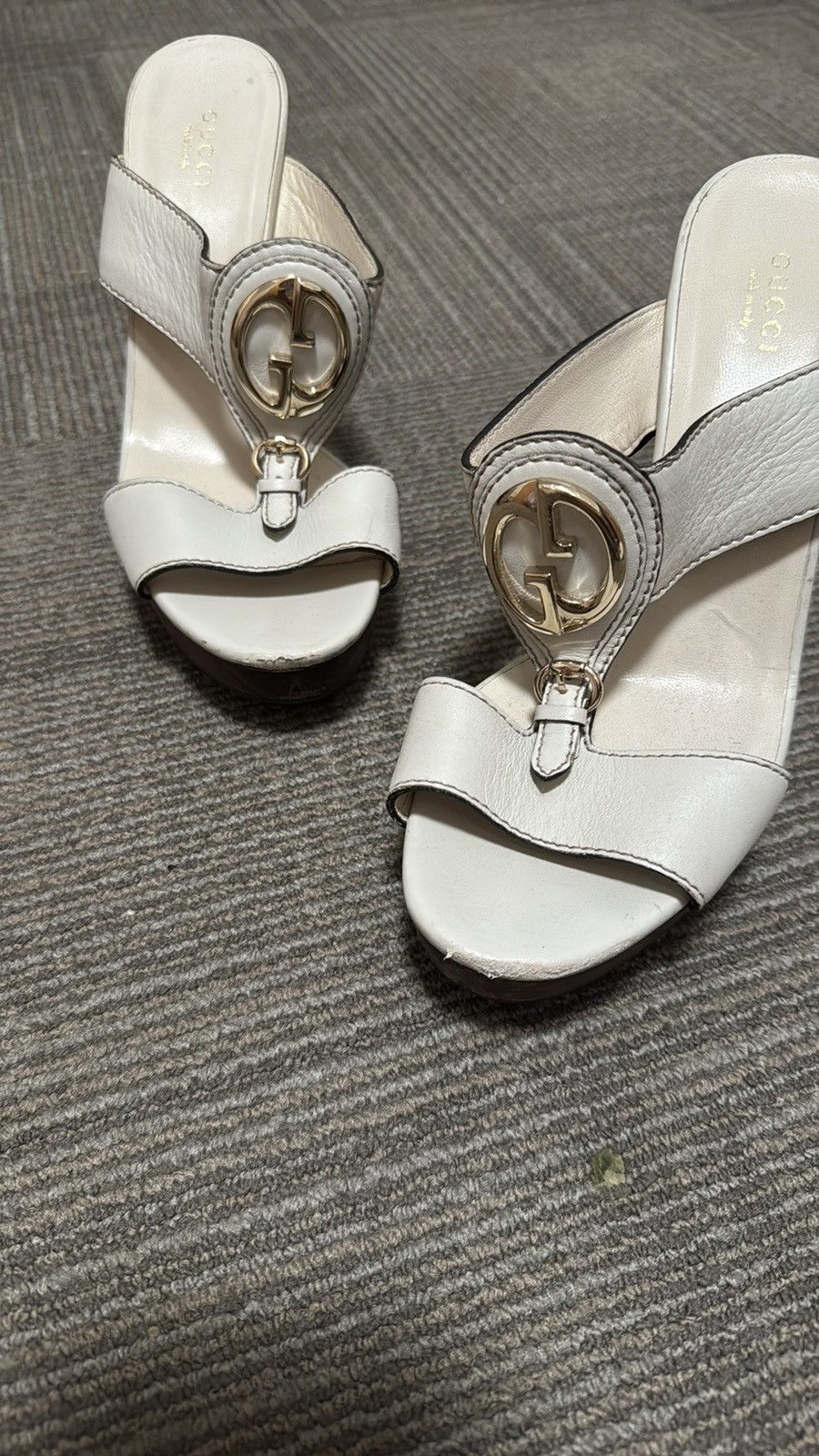 Gucci Guccis white heels Size US 8 / IT 38 - 12 Thumbnail