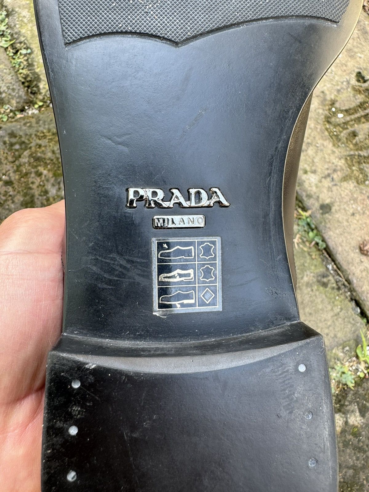 Prada Authentic💫Prada💫 (2EE 115) Dress Shoes Size US 8.5 / EU 41-42 - 14 Thumbnail