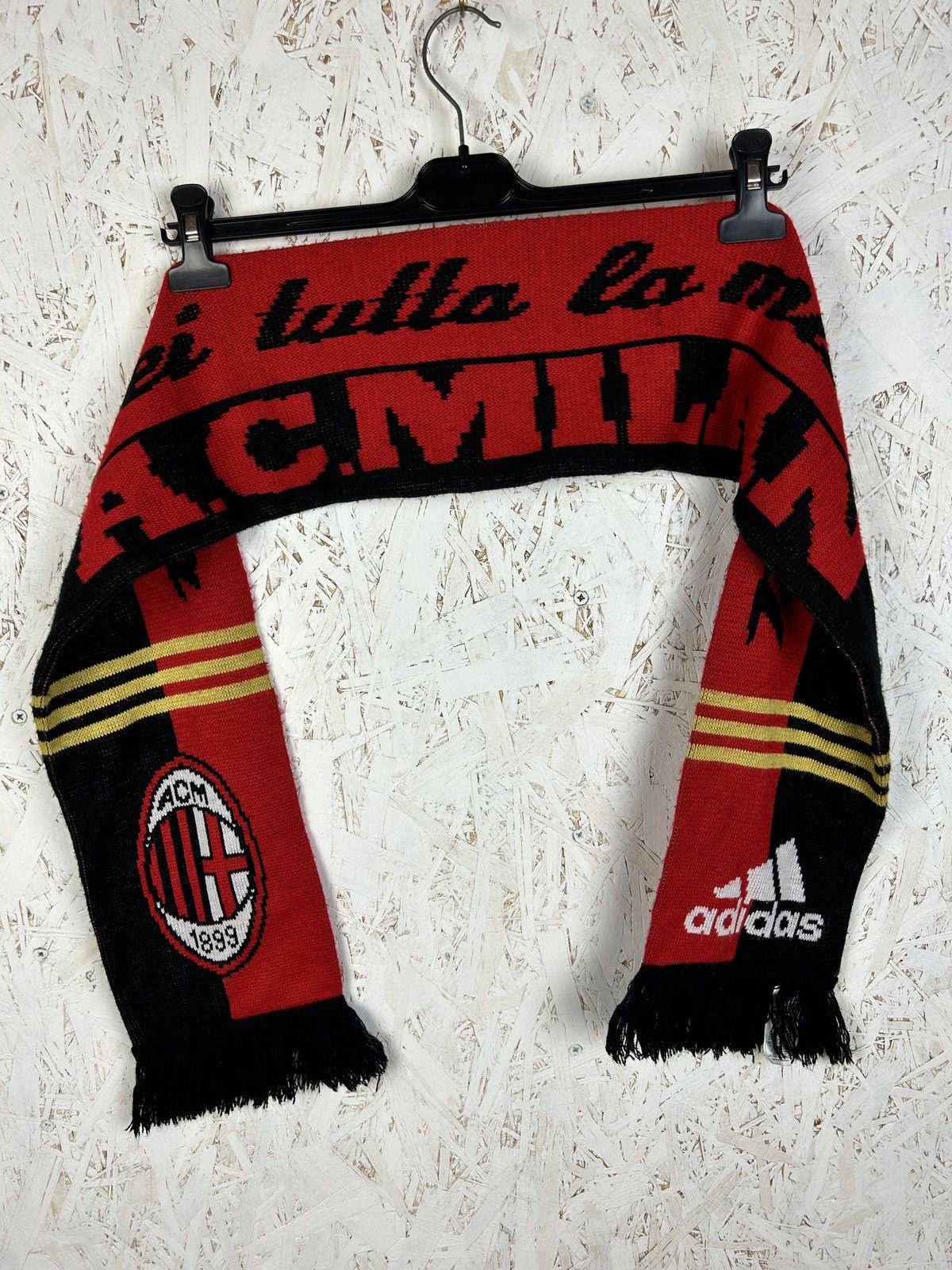 Adidas Vintage Adidas Ac Milan 2010 Fanwear Soccer Football Scarf Size ONE SIZE - 7 Thumbnail