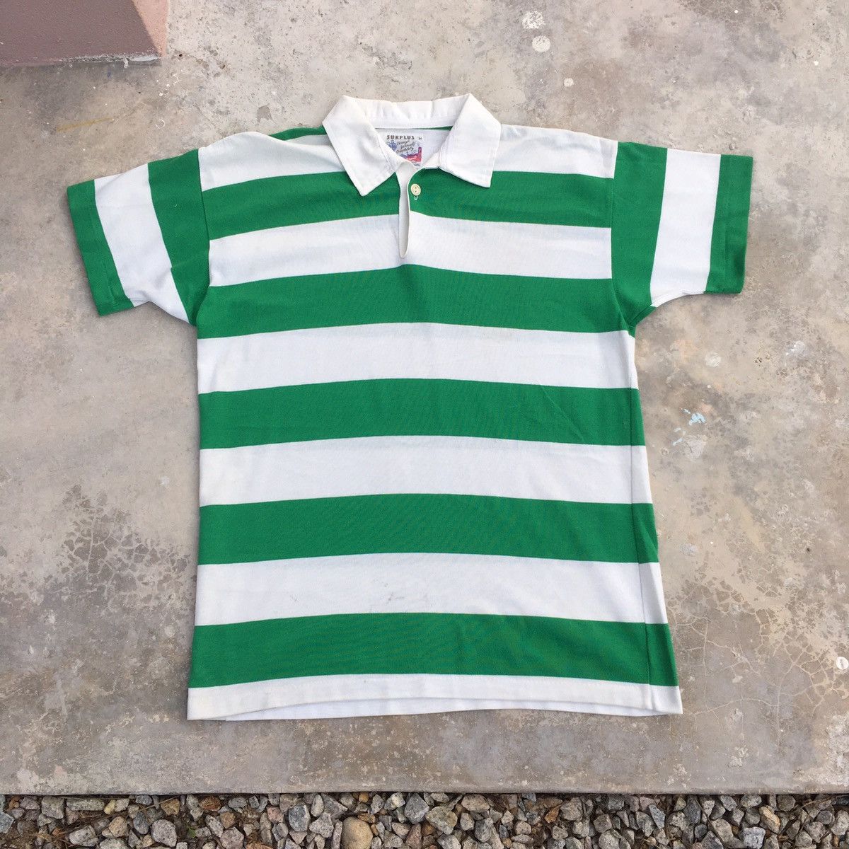 Vintage Vintage Surplus Stripes Polo Tee Size US M / EU 48-50 / 2 - 1 Thumbnail