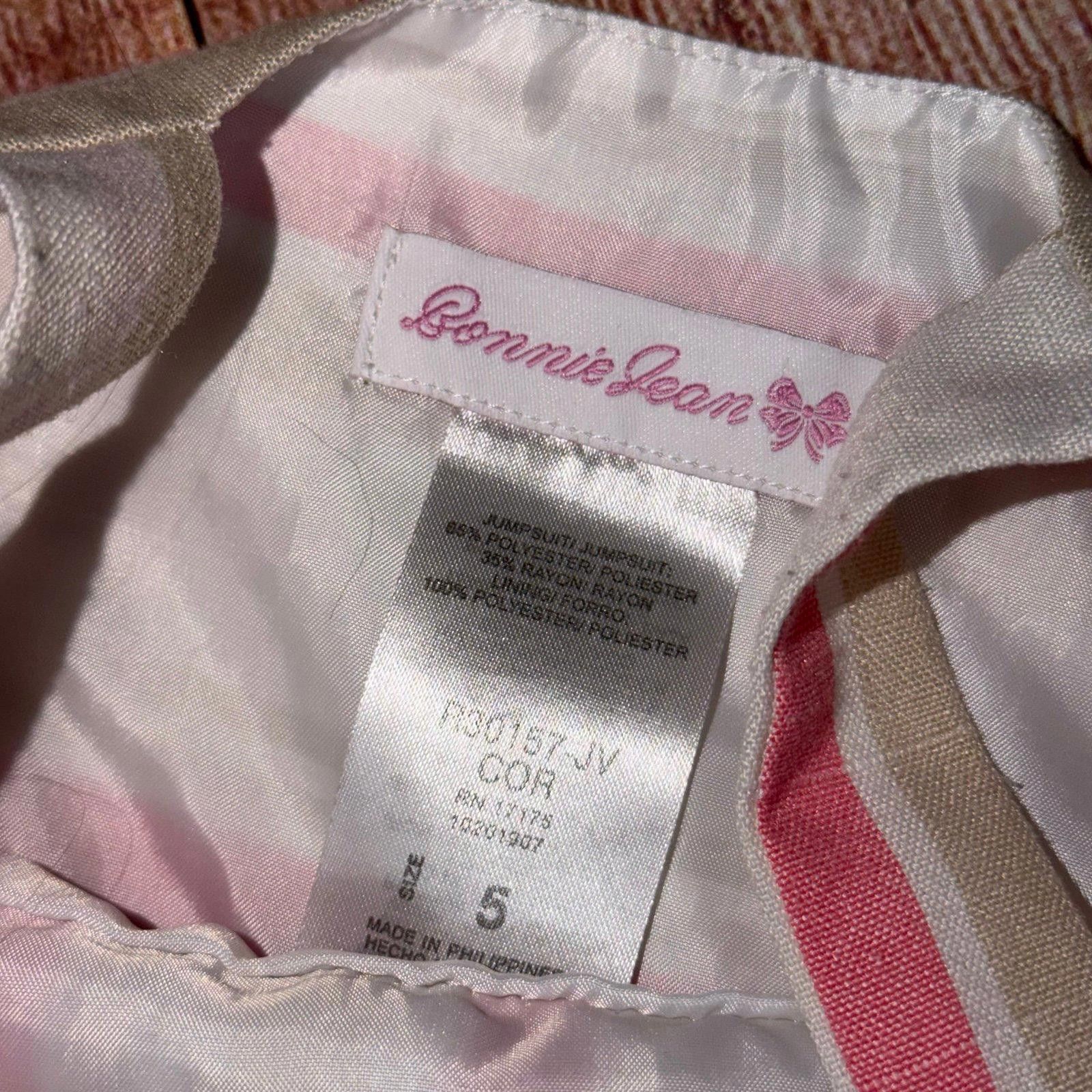 Other Bonnie Jean Girls' Size 5 Striped Jumpsuit Size 24" / US 00 / IT 34 - 5 Thumbnail