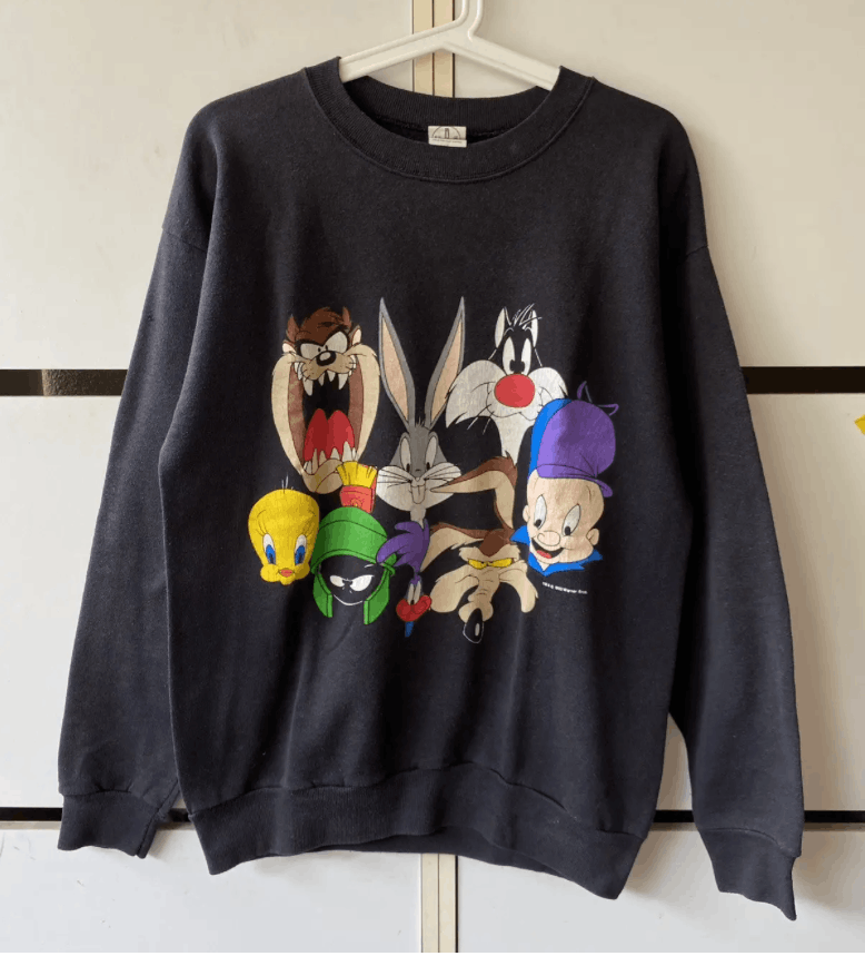 Vintage VINTAGE 1993 WARNER BROS CARTOON SWEATSHIRT Size US L / EU 52-54 / 3 - 1 Thumbnail