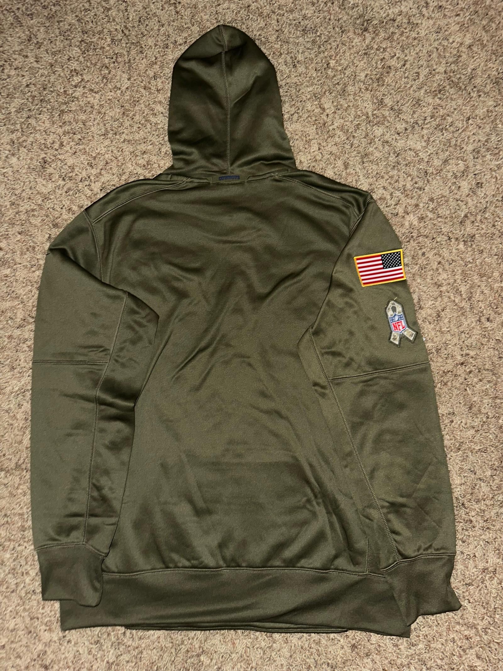 Nike Nike Men’s Dallas Cowboys Salute to Service Green Fleece Lined Patch Hoodie Size US L / EU 52-54 / 3 - 2 Thumbnail