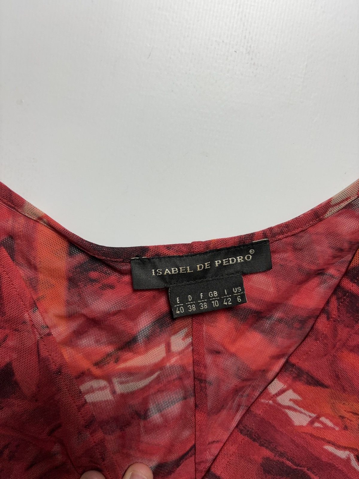 Vintage VINTAGE 90s MIDI MESH PRINTED RUFFLE NATURE DRESS Size M / US 6-8 / IT 42-44 - 9 Thumbnail