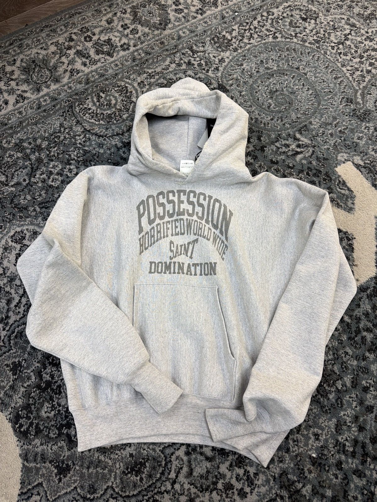 Saint Michael Saint Michael possession domination grey hooded sweatshirt Size US S / EU 44-46 / 1 - 1 Thumbnail