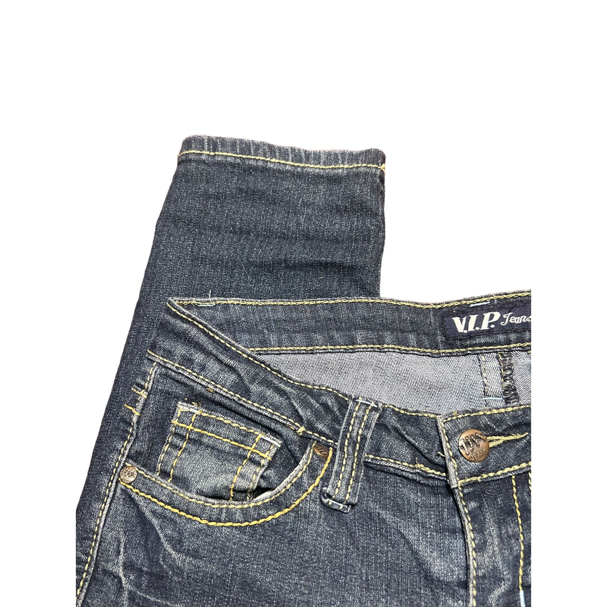 Other VIP Skinny Blue Jeans Distressed Embroidered Back Pockets Si Size 28" / US 6 / IT 42 - 3 Thumbnail