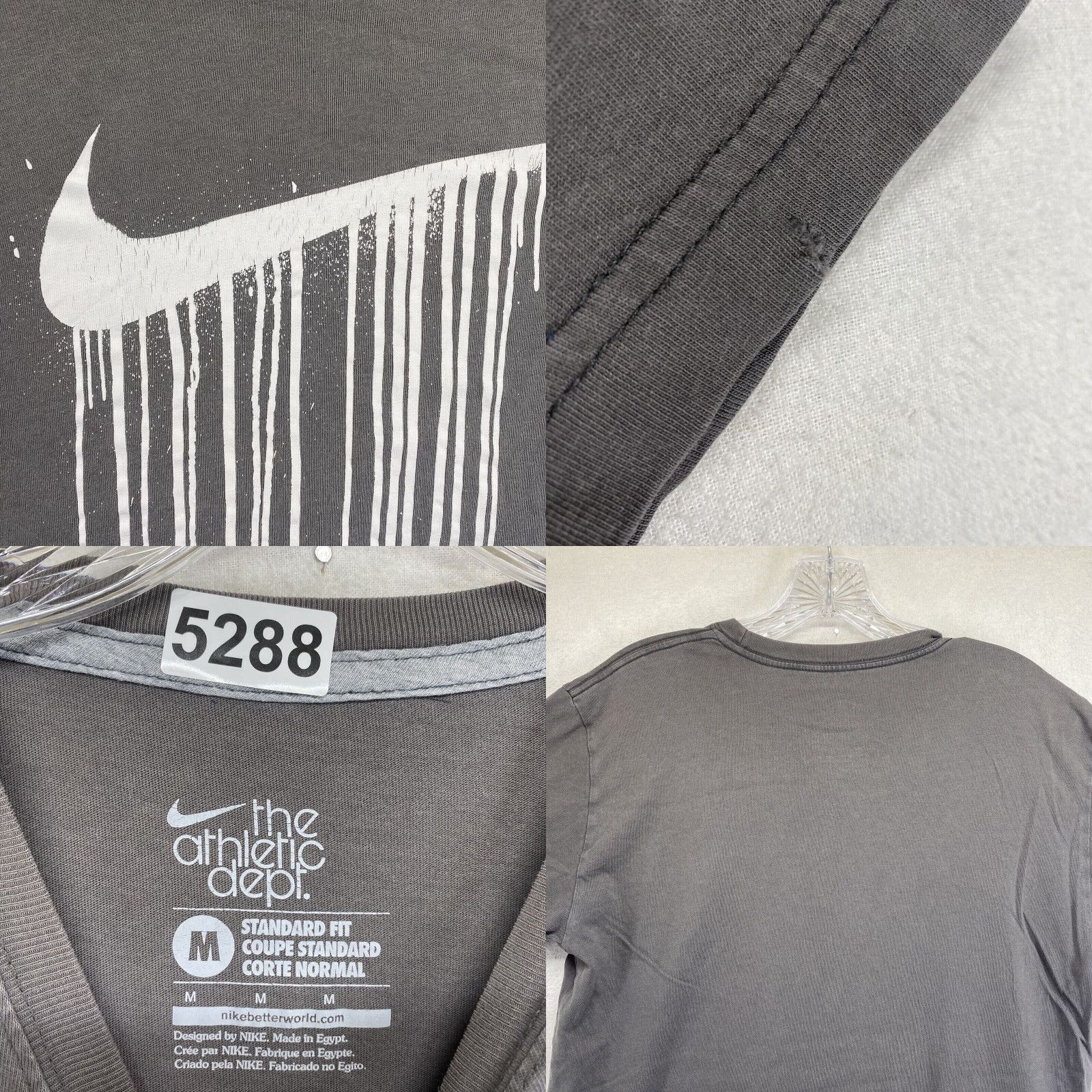 Nike VINTAGE Nike The Athletic Dept T-Shirt Mens Small Crew Neck Graphic Print Black 00s Outdoor Running Size US S / EU 44-46 / 1 - 8 Thumbnail