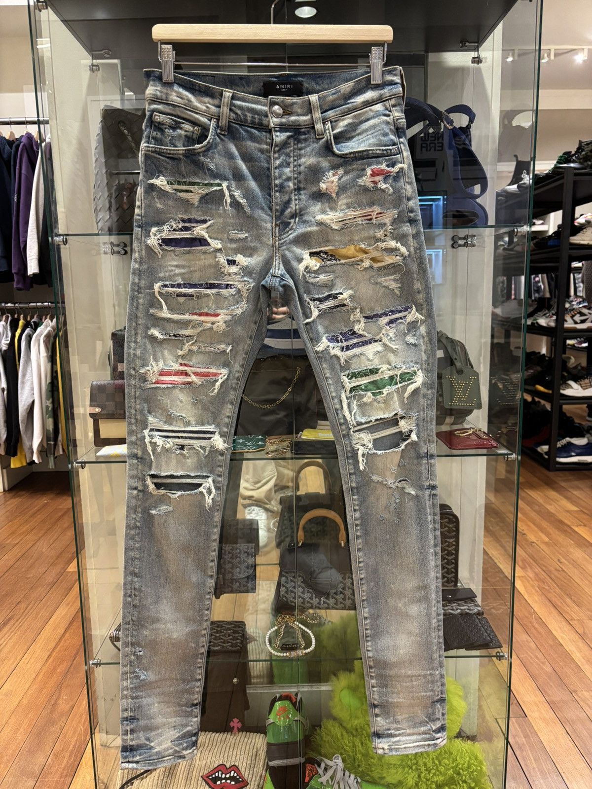 Amiri Amiri Thrasher Multi Patch Denim Jeans Size US 31 - 1 Thumbnail