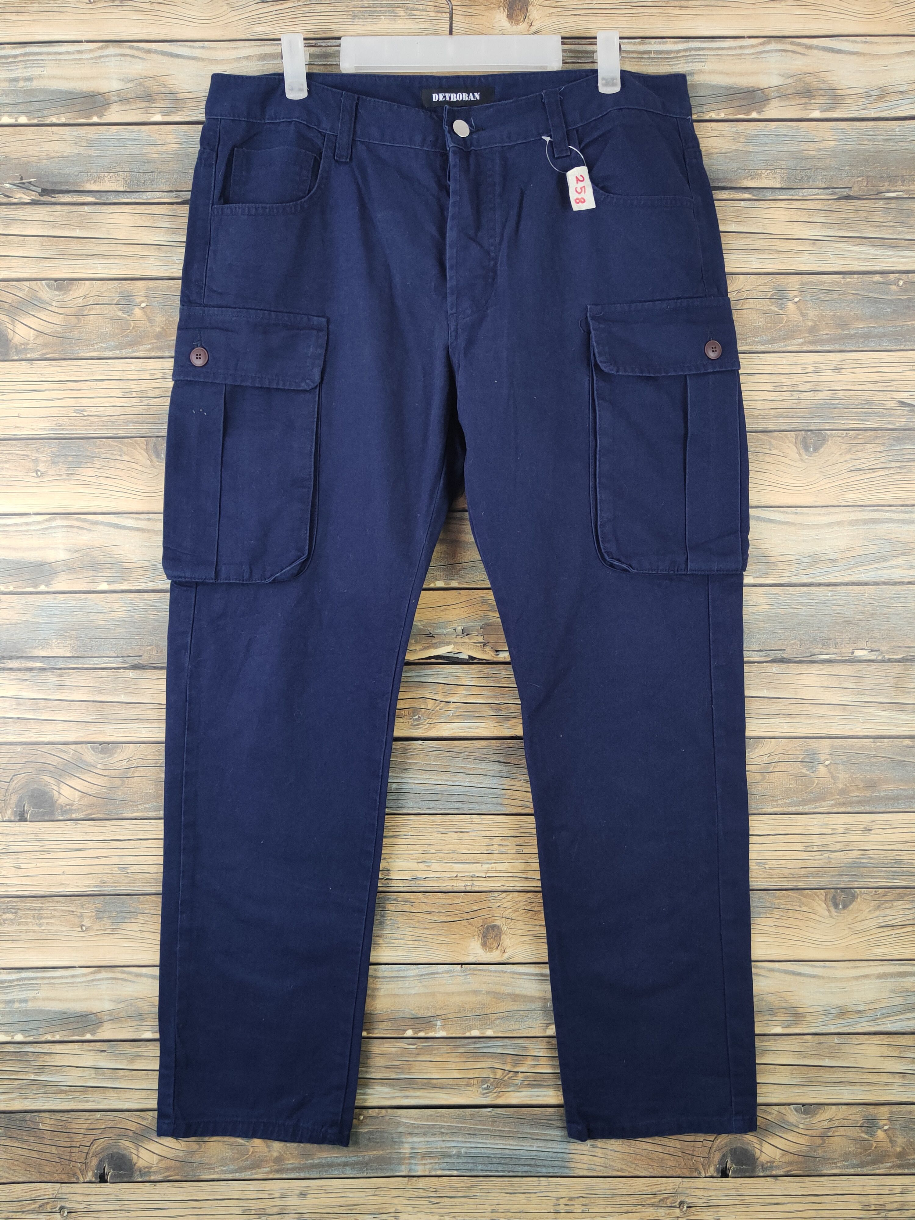 Japanese Brand DLL Detroban Navy Multipocket Tactical Cargo Pants #258 Size US 33 - 1 Thumbnail