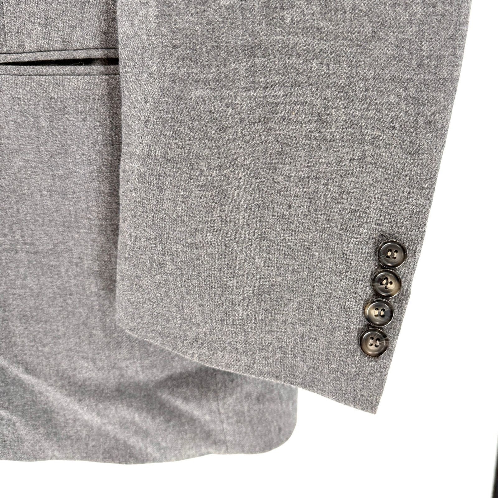 Vintage 80s Mr. Harry Couture Heather Gray 100% Wool Tailored Blazer Size 46R - 2 Thumbnail