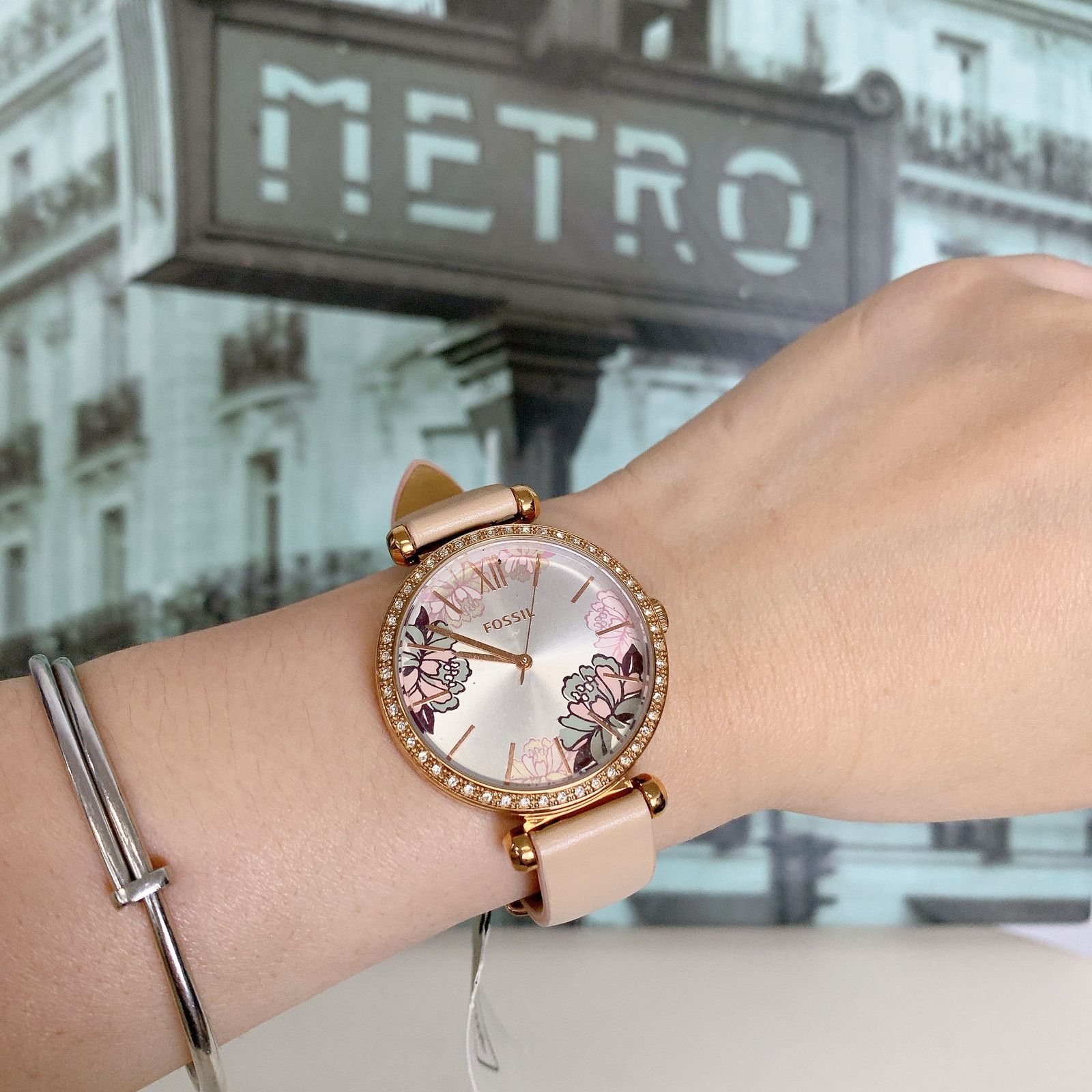 Fossil Fossil BQ3604 Tillie Three-Hand Blush Leather Watch Size ONE SIZE - 1 Thumbnail