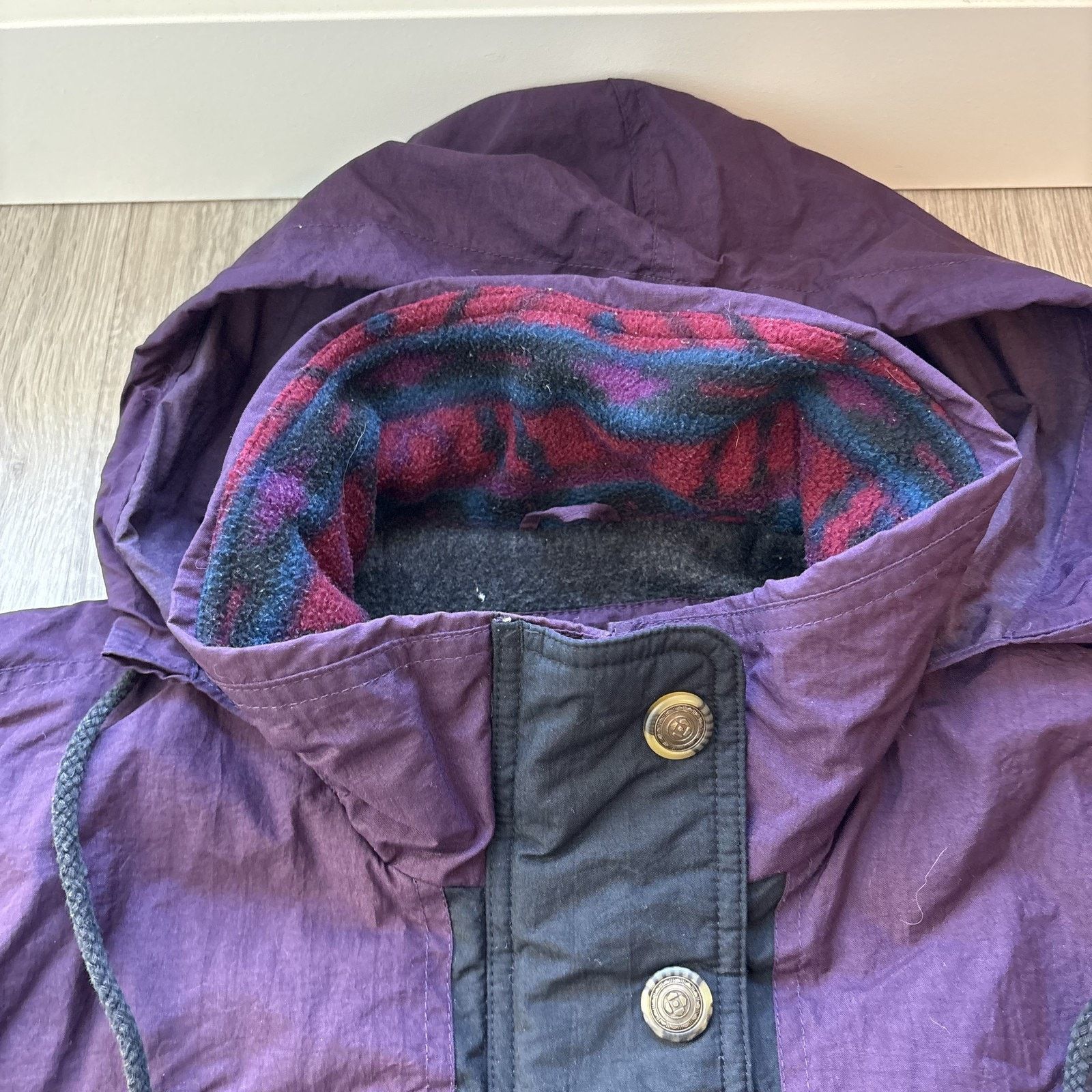 Pacific Trail Pacific Trail Womens Vintage 90s Ski Jacket Purple Black Size L / US 10 / IT 46 - 4 Thumbnail
