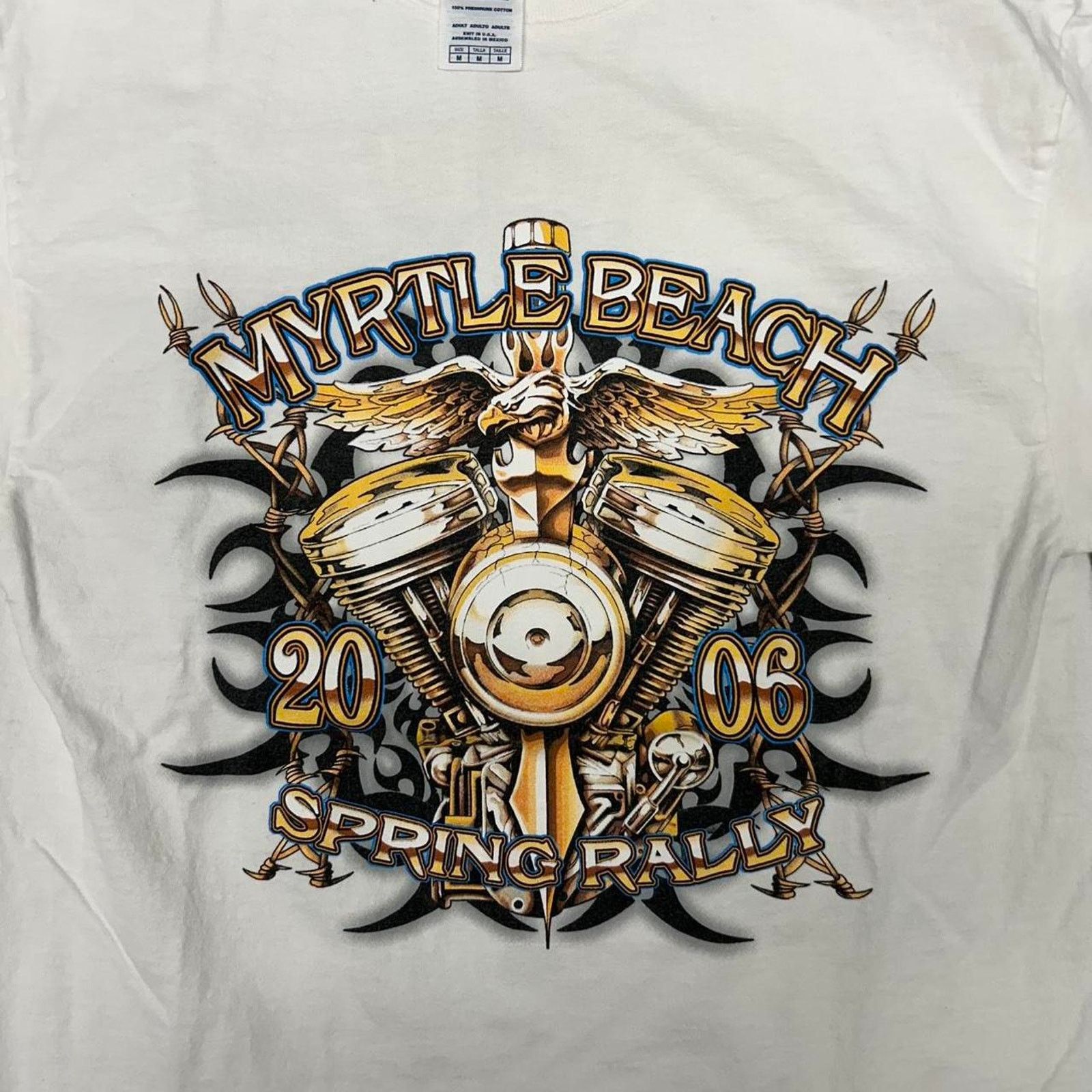 Delta 2006 Myrtle Beach Spring Rally white graphic tee Size US M / EU 48-50 / 2 - 2 Thumbnail