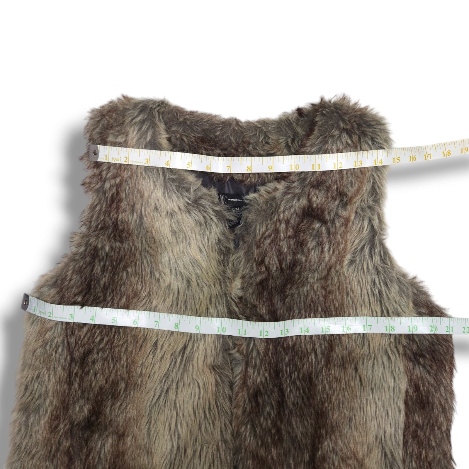 Other EUC INC International Ombre Faux Fur Vest Sz. S Brown Cream Size S / US 4 / IT 40 - 6 Thumbnail
