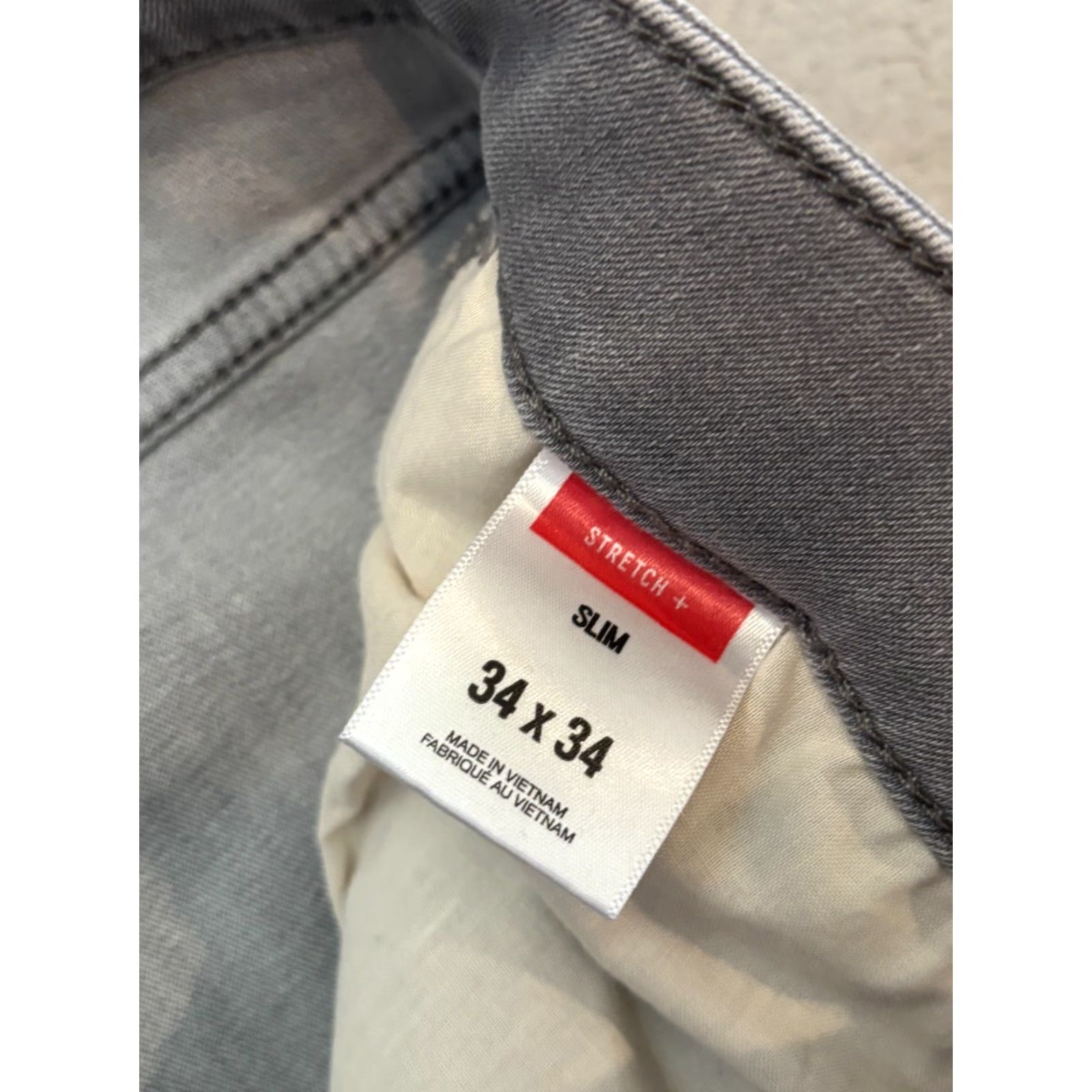 Express Express Jeans Mens 34x34 Slim Fit Gray Distressed Stretch Denim Y2K Jeans Mens Slim 34x34 Gray Size US 34 / EU 50 - 3 Thumbnail