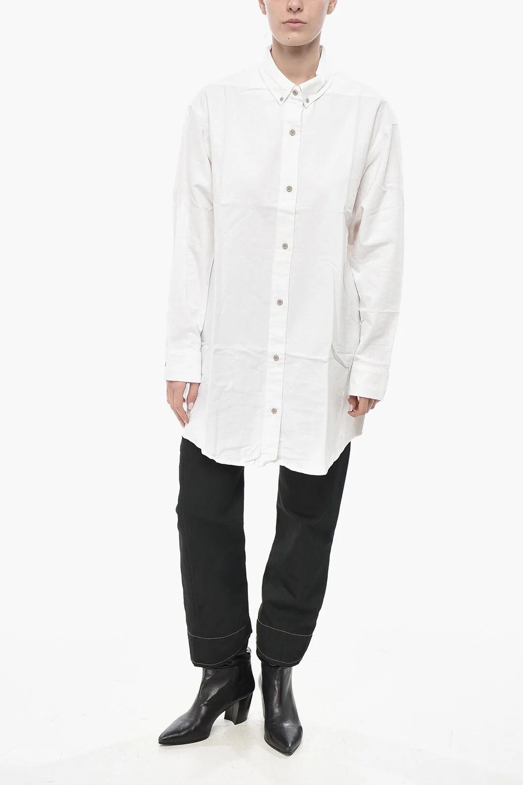 Fear of God og1mm0326 Cotton Button-Down Blouse in White Size L / US 10 / IT 46 - 4 Thumbnail