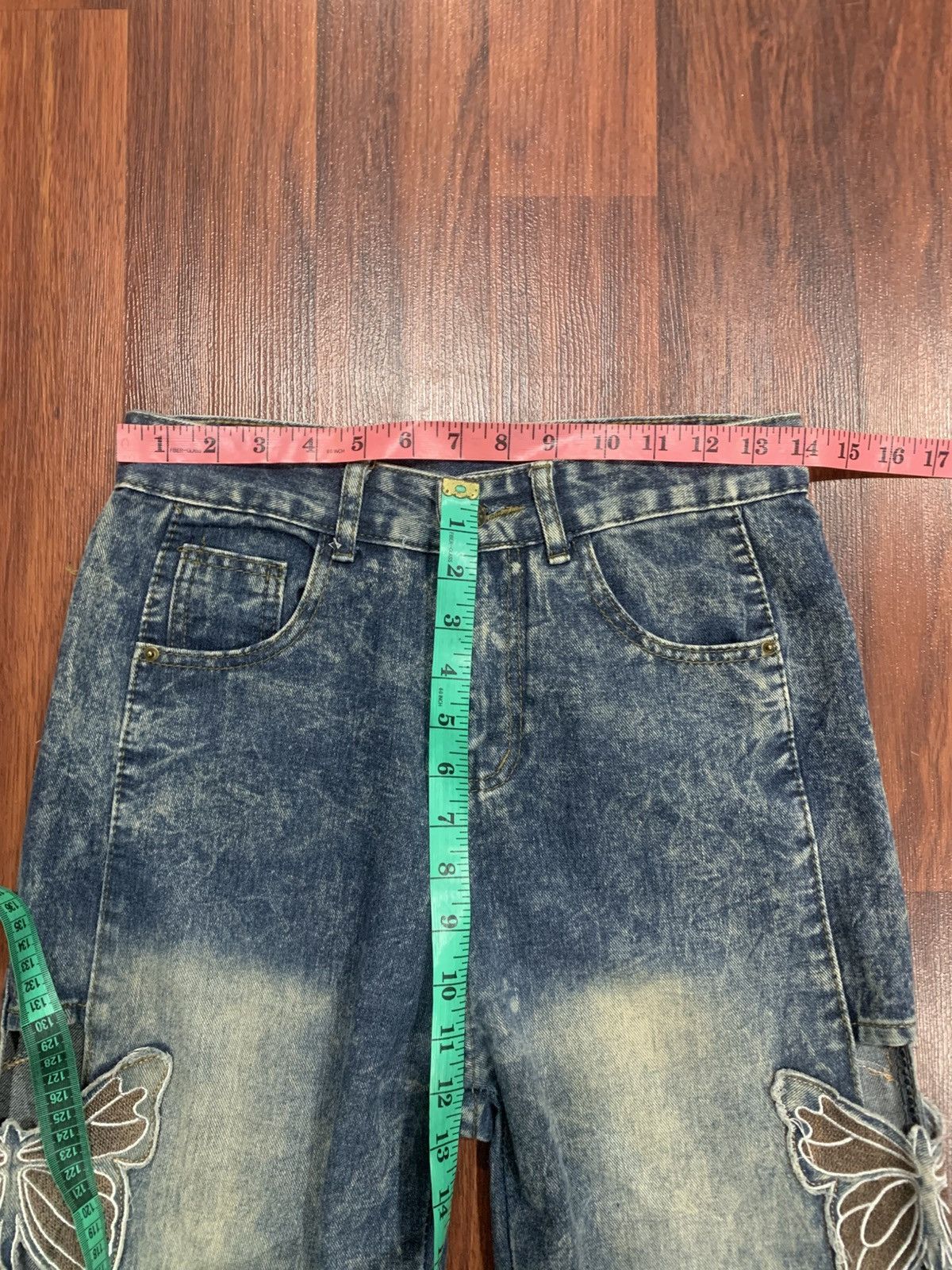 Japanese Brand Butterfly Patches Jeans Pants Size 28" / US 6 / IT 42 - 9 Thumbnail