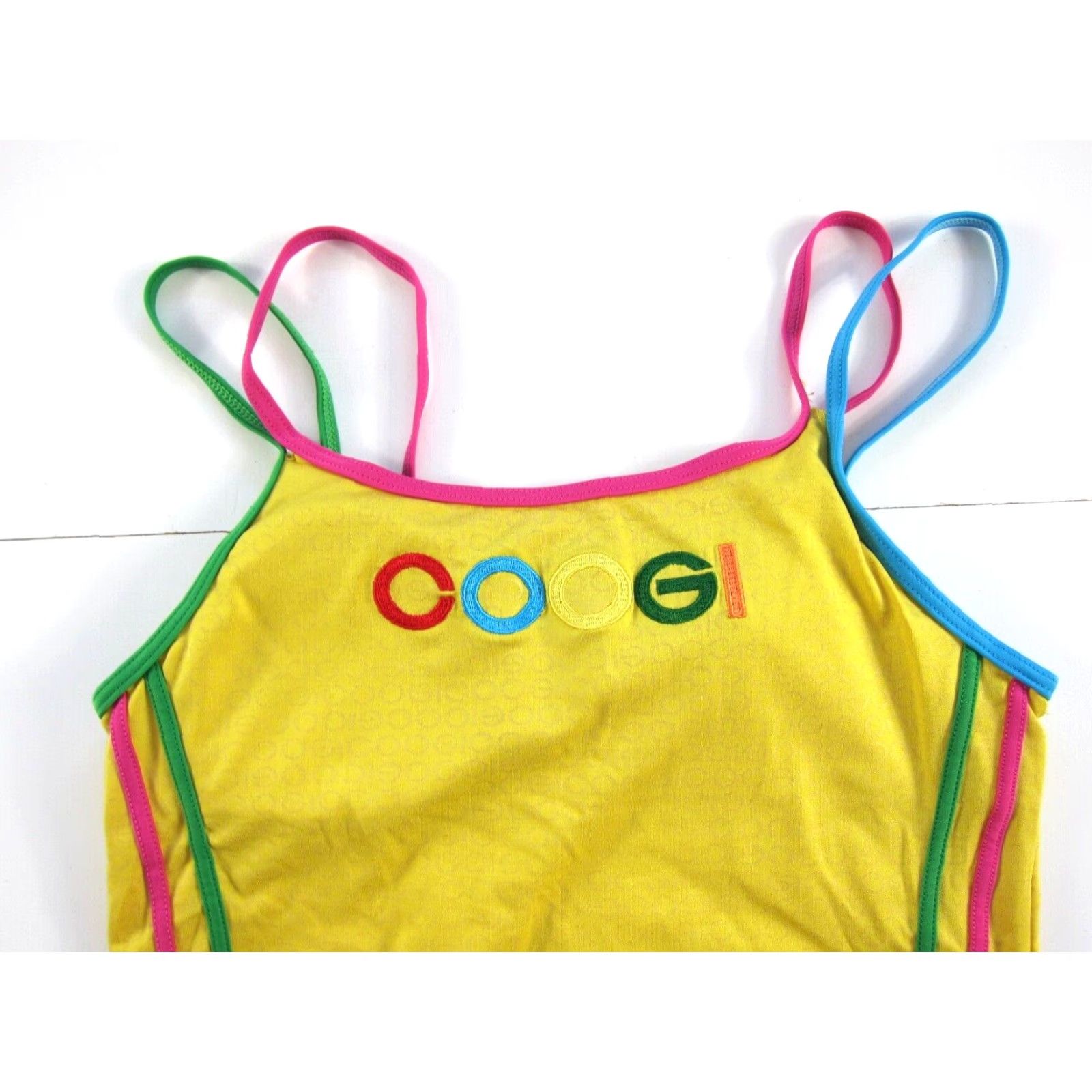 Coogi COOGI Australia One Piece Swimsuit Women S Yellow Padded Bra Geometric Built-In Bra Small Size ONE SIZE - 3 Thumbnail
