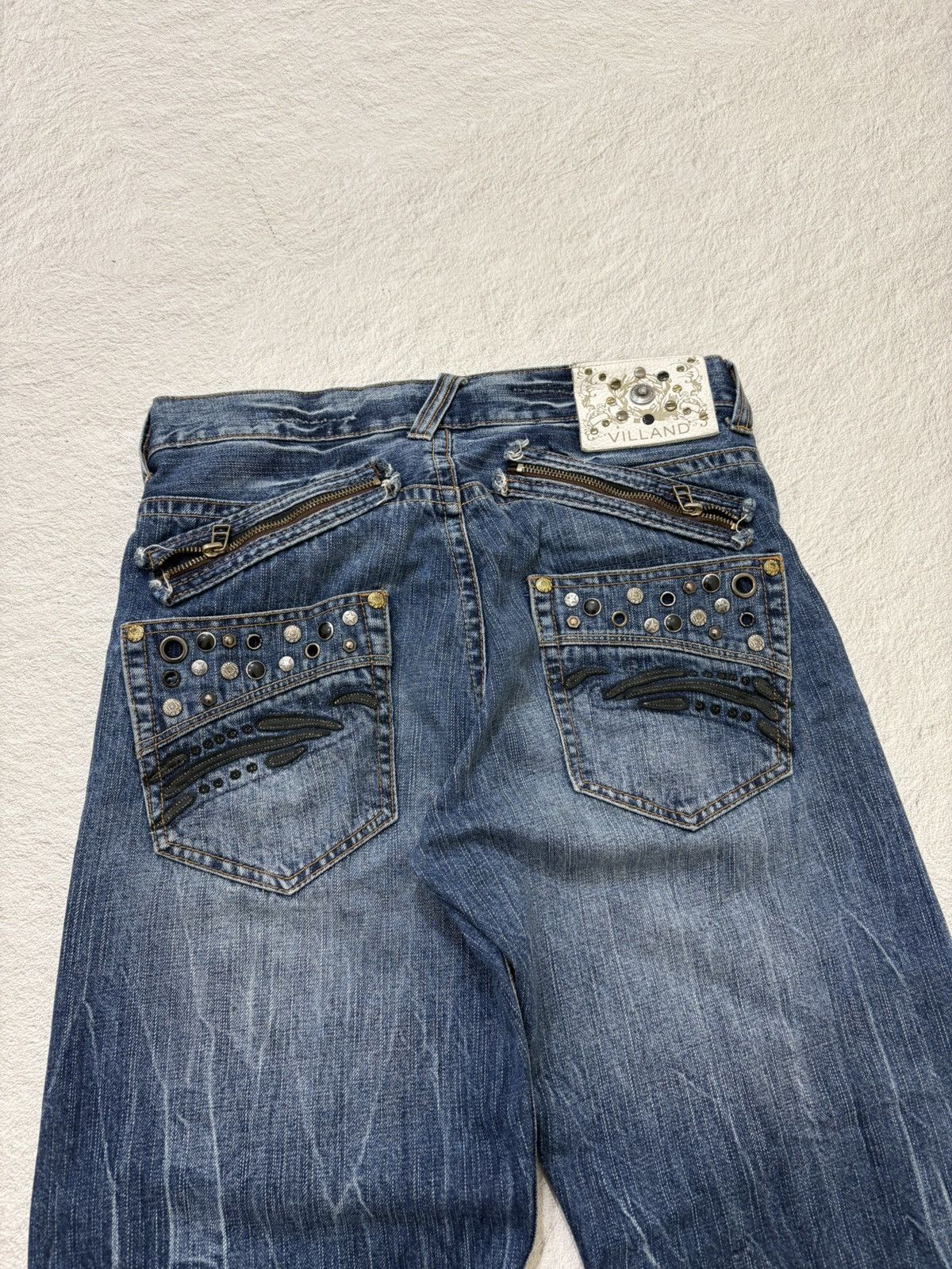 Hysteric Glamour 2000s villand japan swarovski studet punk Denim Y2k style Size US 31 - 2 Thumbnail