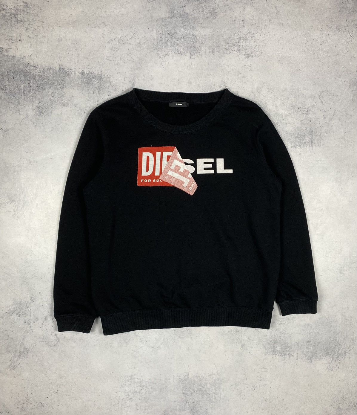 Diesel Diesel Big Logo Black Sweatshirt Women Size L Size L / US 10 / IT 46 - 2 Thumbnail