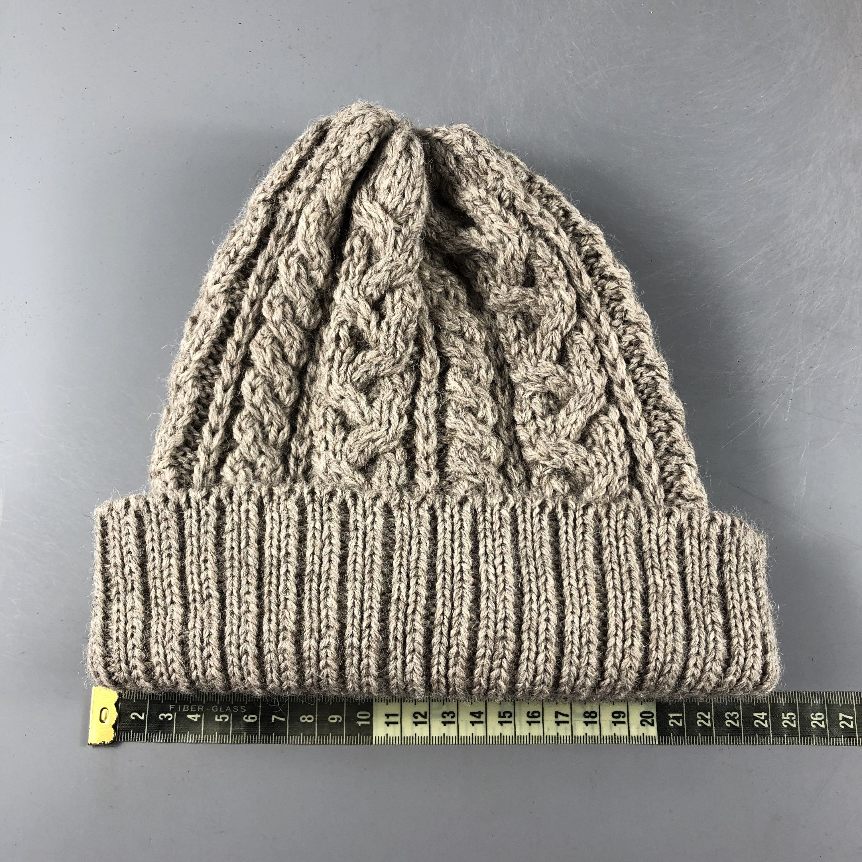 Other × Vintage British Wool Aran Isle Beanie Snow Hat Snow Cap -D159 Size ONE SIZE - 3 Thumbnail