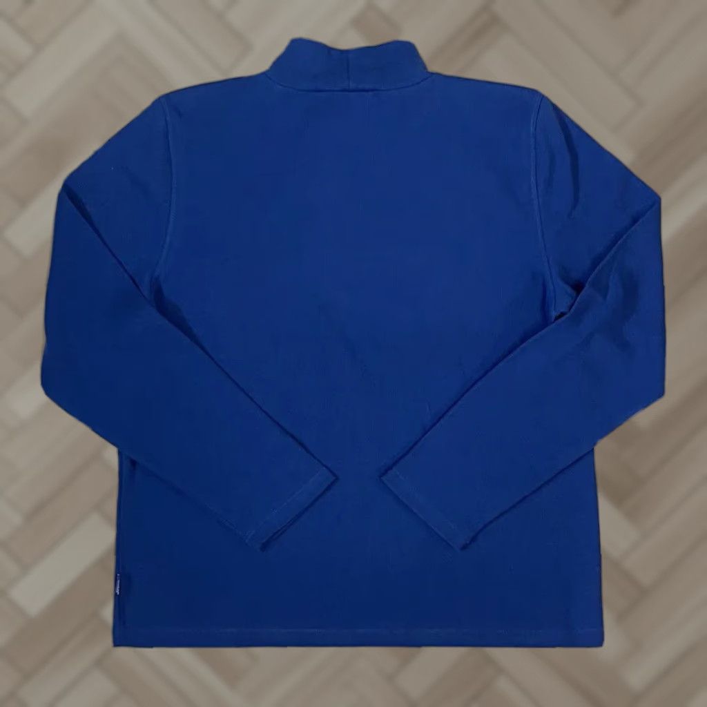Liz Claiborne Liz Claiborne Womens Blue Long Sleeve Mock Neck Stretch size Large Blouse Size L / US 10 / IT 46 - 1 Thumbnail