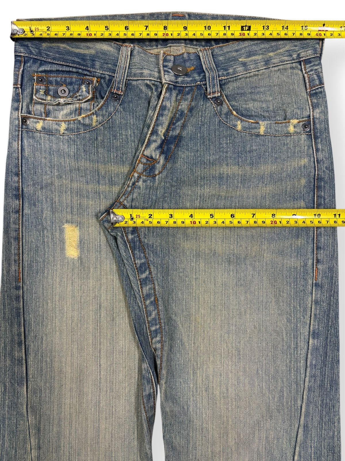 Tornado Mart Vintage Japanese Brand Rusty Mud Wash Flare Distressed Jeans Size US 31 - 12 Thumbnail