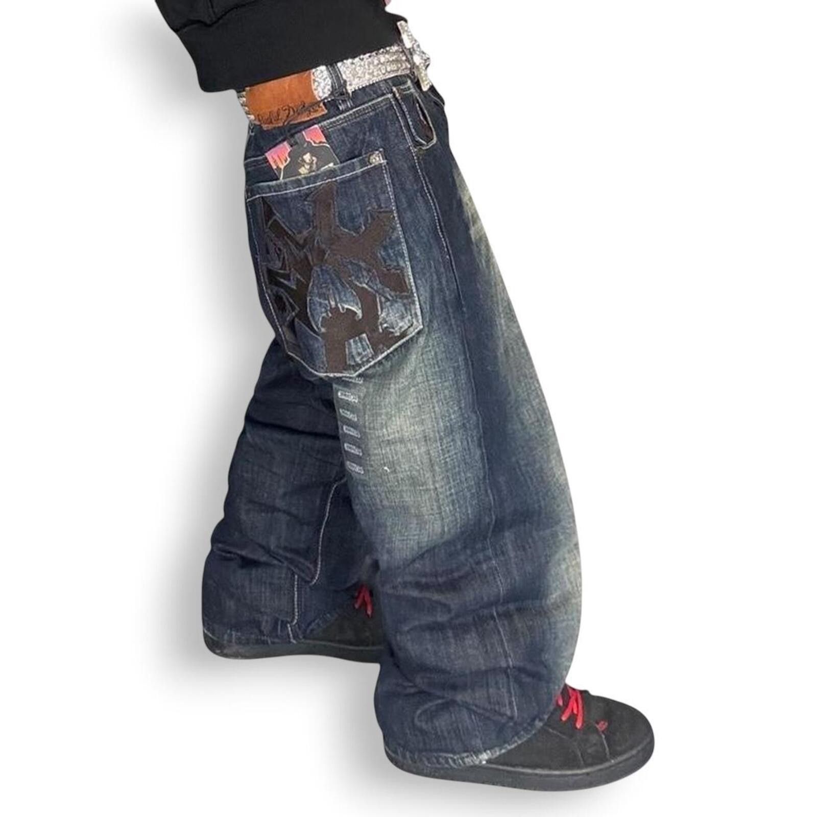Artful Dodger Y2K Wide Leg Baggy Grunge 2000s Jeans