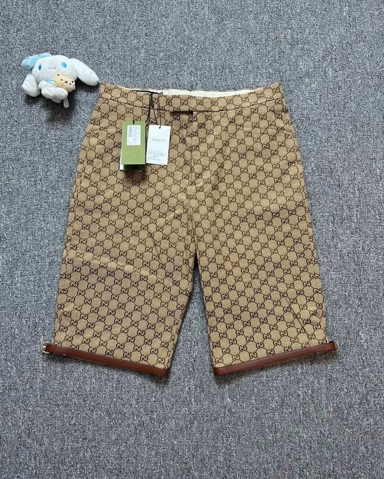 Gucci Gucci Brown Logo Print Shorts-2506 Size US 44 / EU 60 - 1 Thumbnail