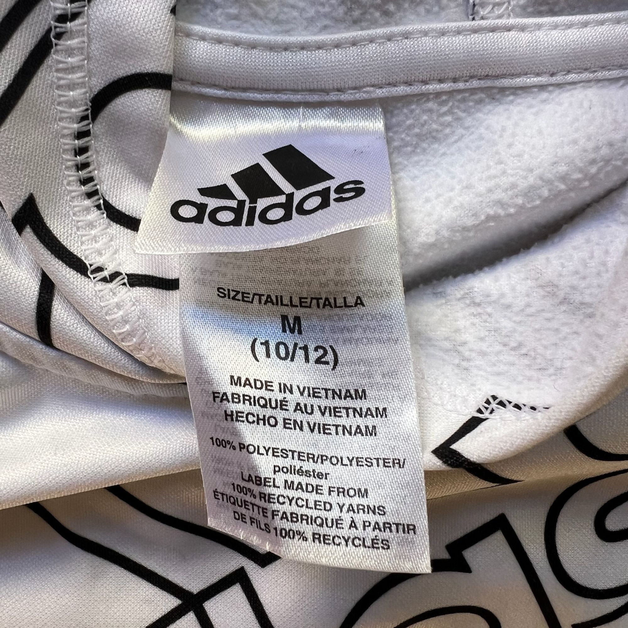 Adidas Adidas Boys Pullover Hoodie M (10/12) Black & White Graphic Size US M / EU 48-50 / 2 - 6 Thumbnail