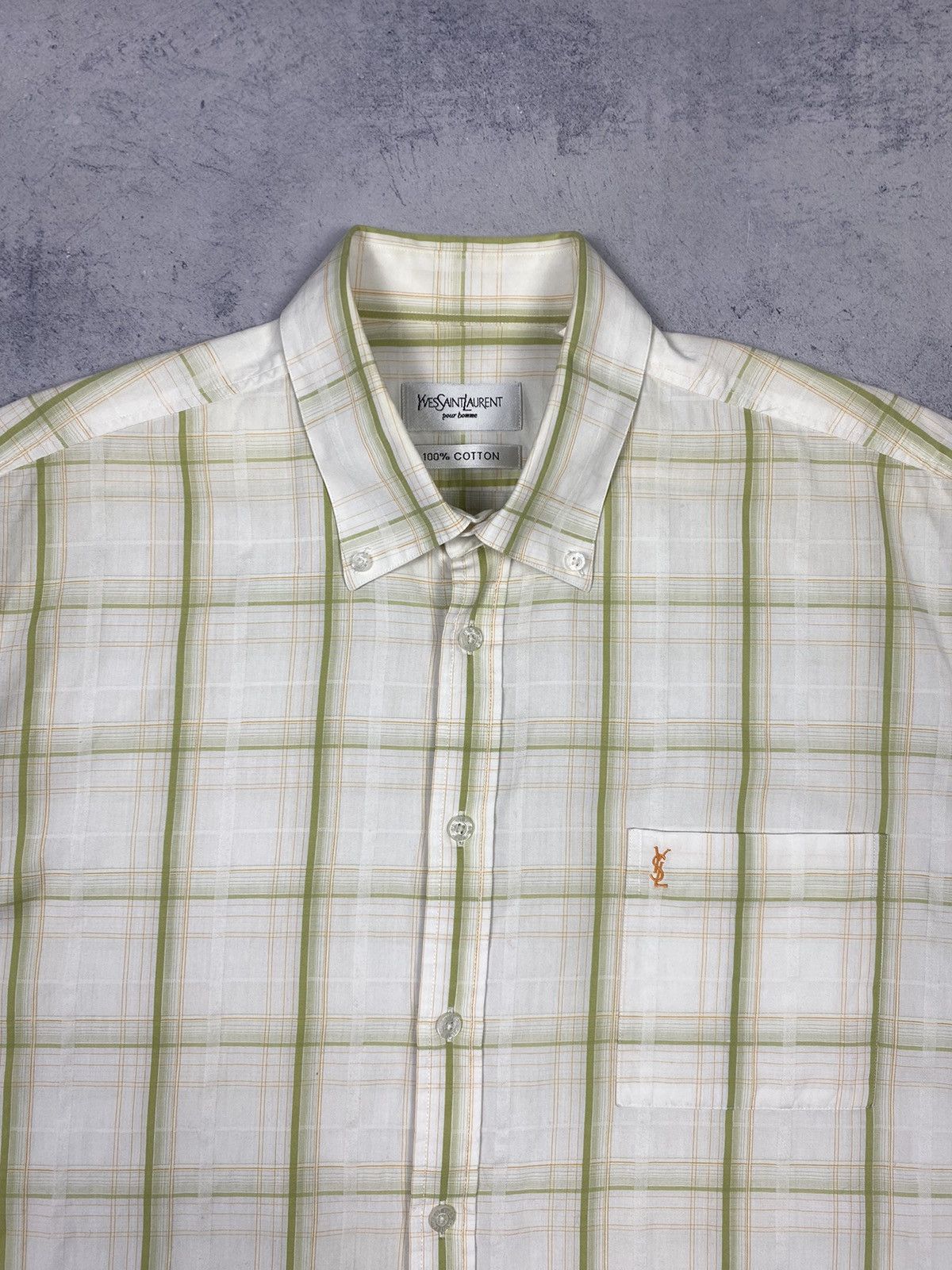 Yves Saint Laurent Vintage Yves Saint Laurent Checkered Button Up Shirt Men’s Size US XL / EU 56 / 4 - 5 Thumbnail