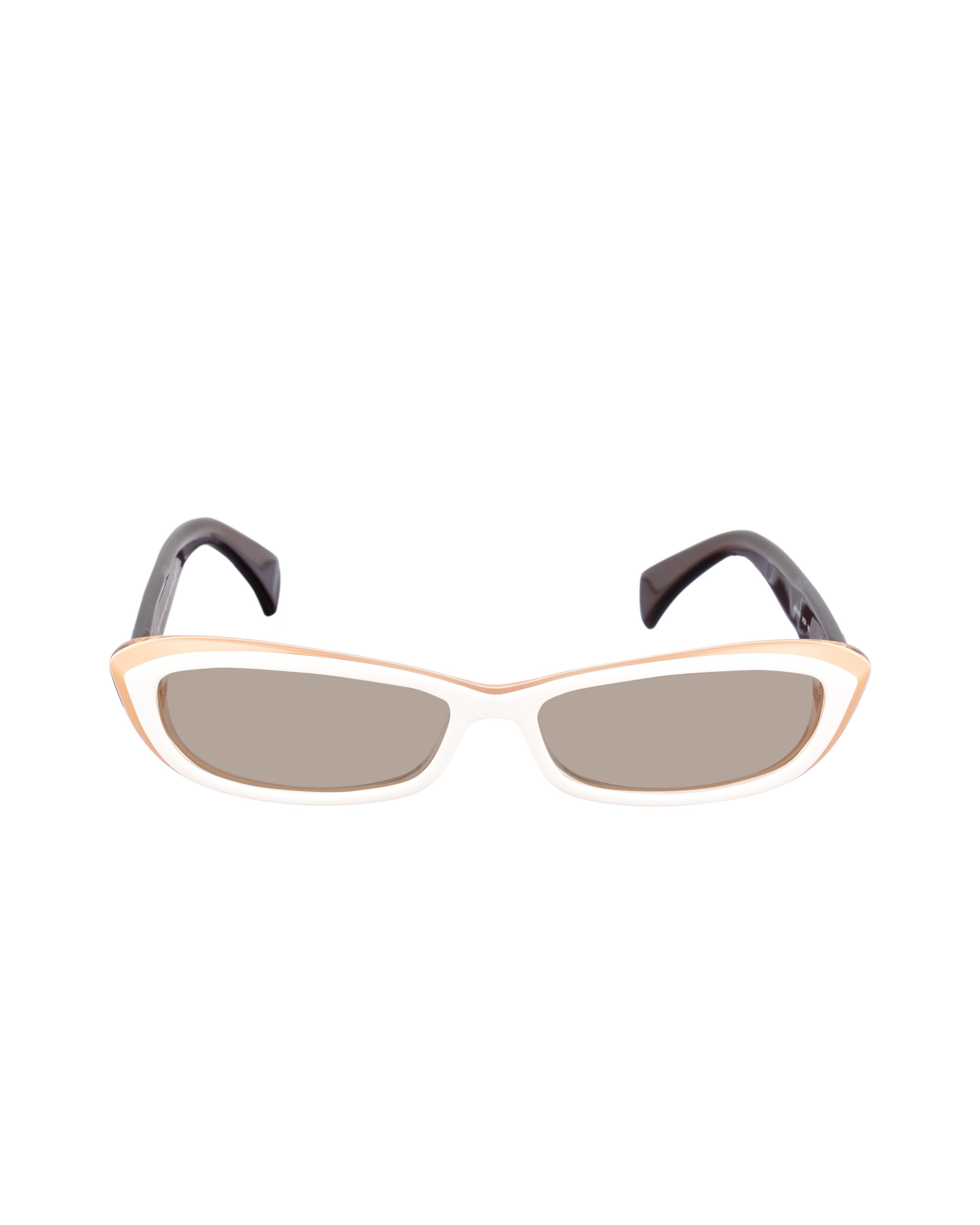 Alexander McQueen Alexander McQueen '90s Double Beige Cat-Eye Sunglasses Size ONE SIZE - 2 Thumbnail