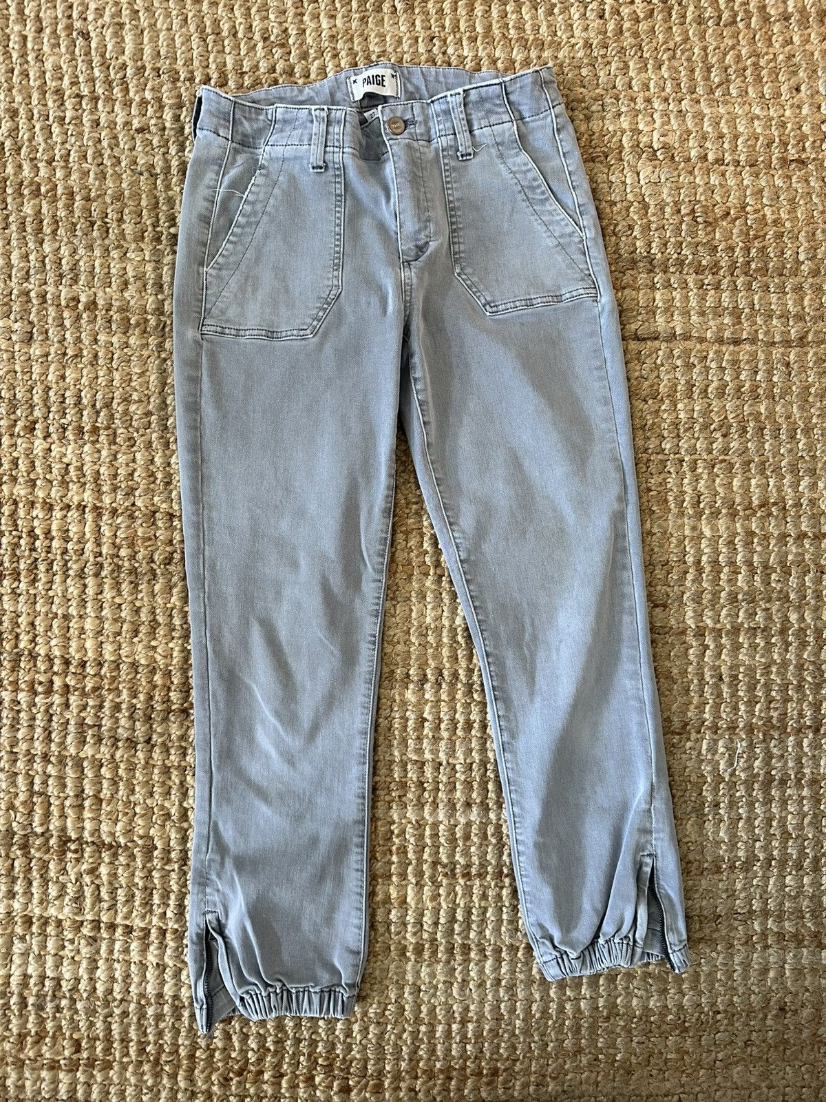Paige Paige Mayslie Women's GRAY Ankle Cropped Jogger Jeans Size 27" / US 4 / IT 40 - 1 Thumbnail