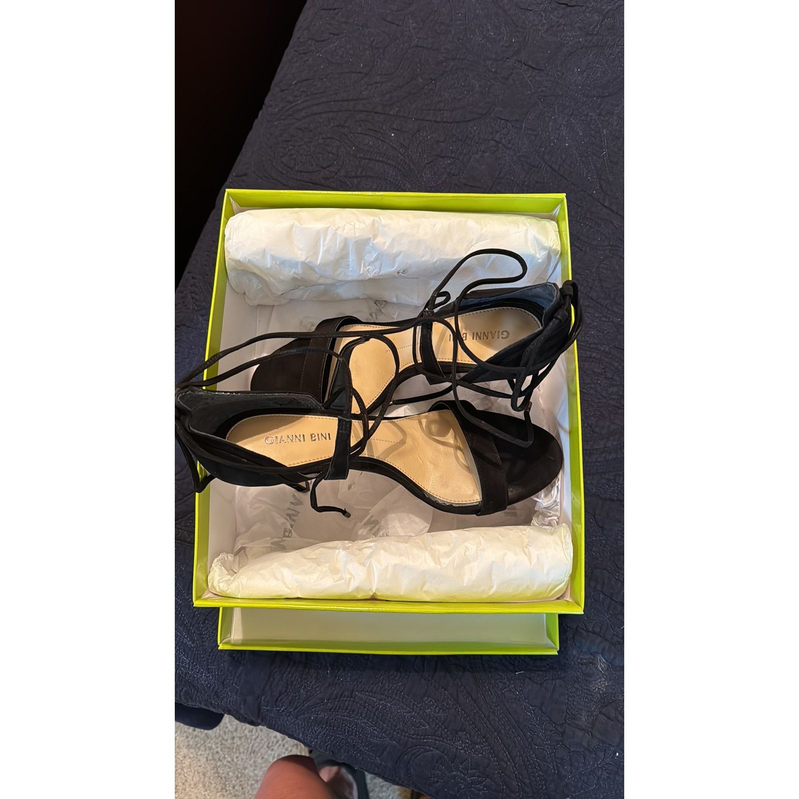 Other Gianni Bini Suede Black Women’s Heels Wrap Ankle Strap 9.5 Size US 9.5 / IT 39.5 - 11 Thumbnail