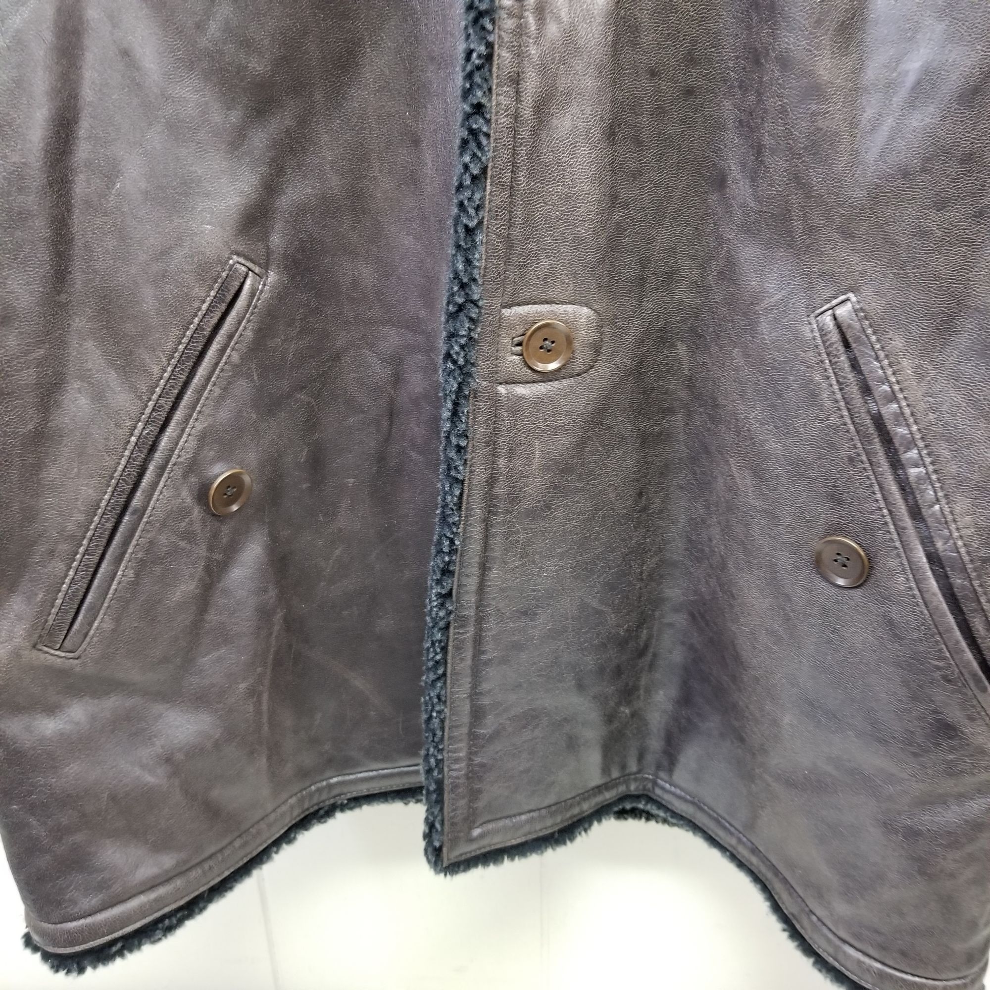 Other Joey Richi L Brown Italian Leather Jacket Coat Shearling Lin Size US L / EU 52-54 / 3 - 8 Thumbnail