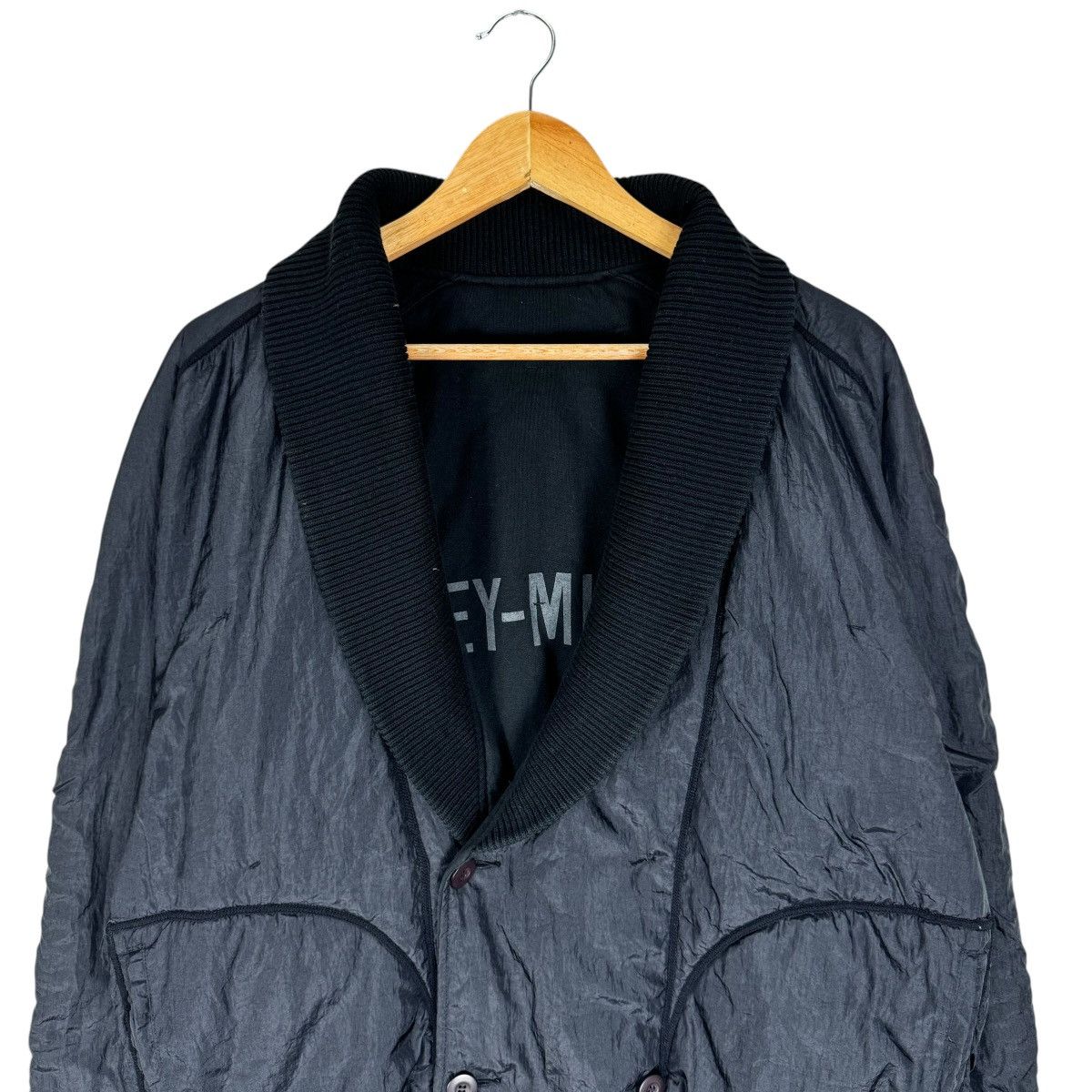 Issey Miyake 🔥MASTERPIECE!! 80s ISSEY MIYAKE SHAWL COLLAR STAFF JACKET Size US S / EU 44-46 / 1 - 10 Thumbnail