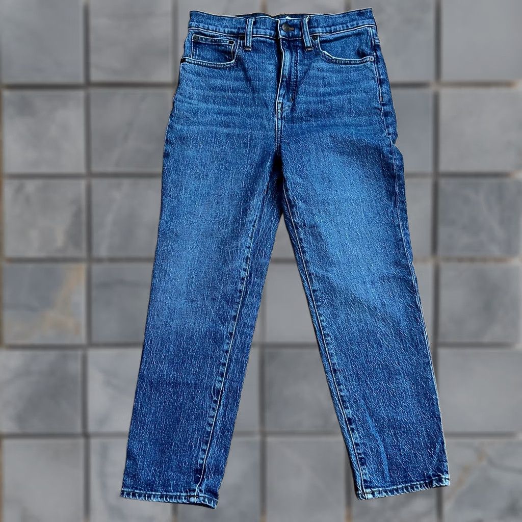 Madewell Madewell Jeans Womens 28 Regular Blue Classic Straight High Rise Whisker Crop Womens) Size 28" / US 6 / IT 42 - 1 Thumbnail