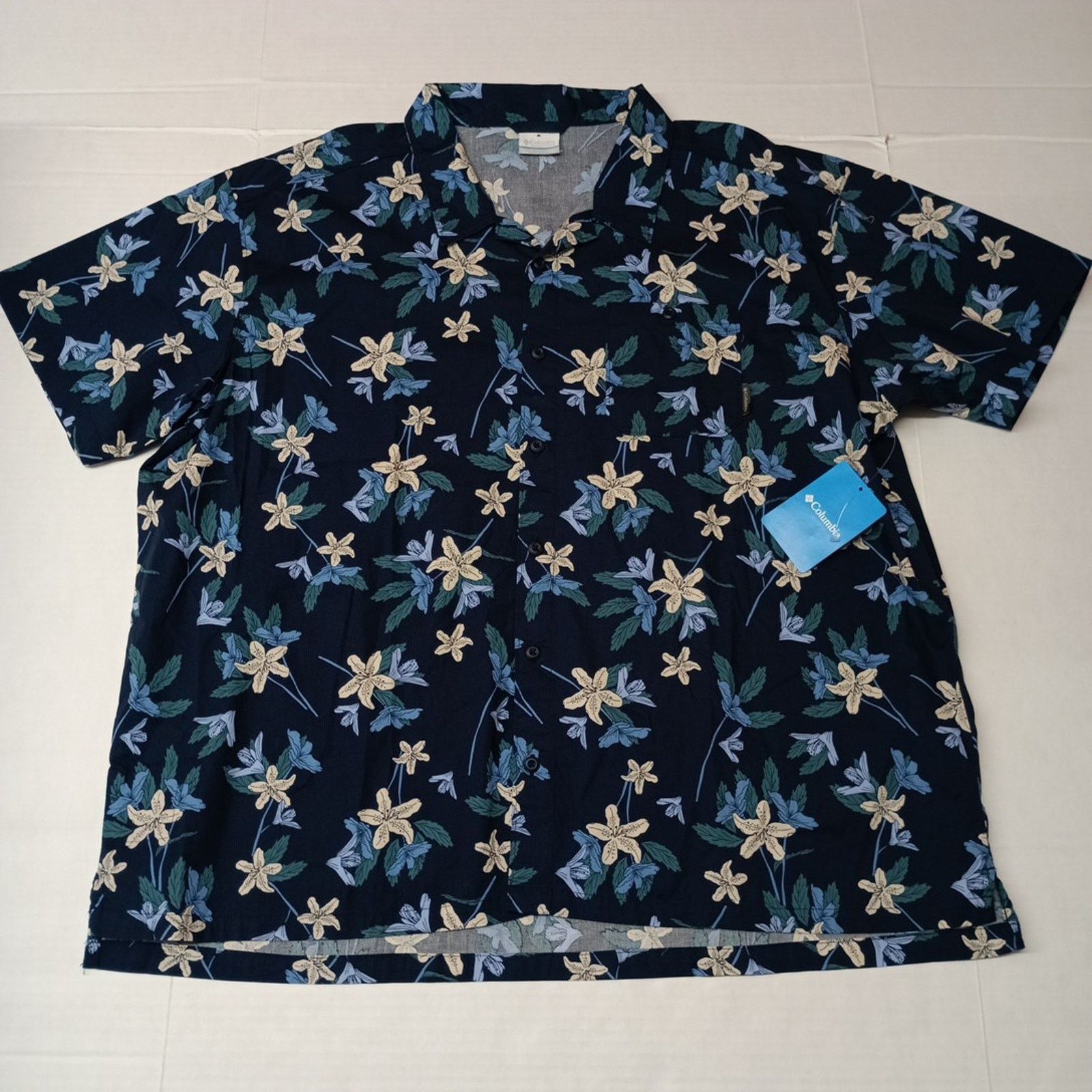 Columbia Columbia Arrow Springs Floral Print Shirt Men's 2XL Blue Size US XXL / EU 58 / 5 - 1 Thumbnail
