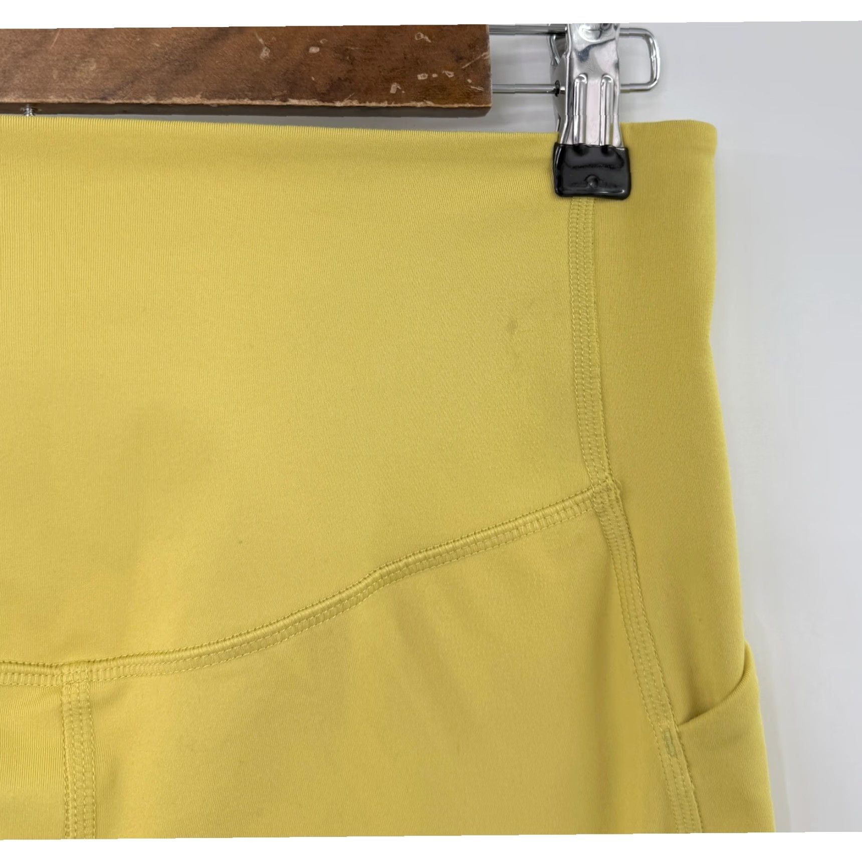 Girlfriend Collective Girlfriend Womens Medium Collective High Rise Pocket Leggings Yellow Yoga Capri Tapered Classic Activewear Womens M Yellow Leggings Size 32" / US 10 / IT 46 - 7 Thumbnail