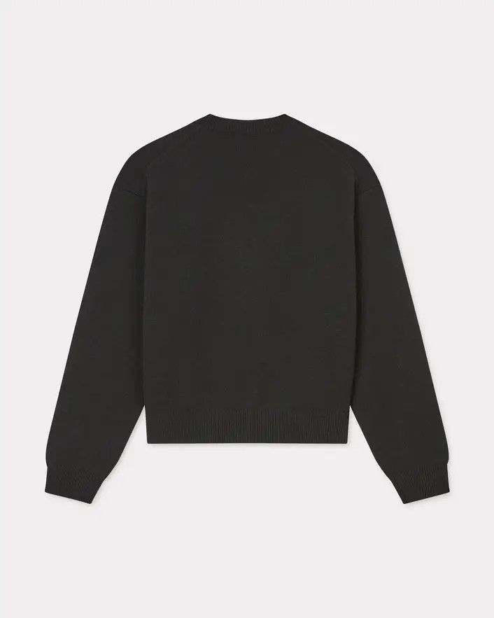 Kenzo o1s22i1n0125 Boke Flower Wool Sweater in Black Size S / US 4 / IT 40 - 2 Thumbnail