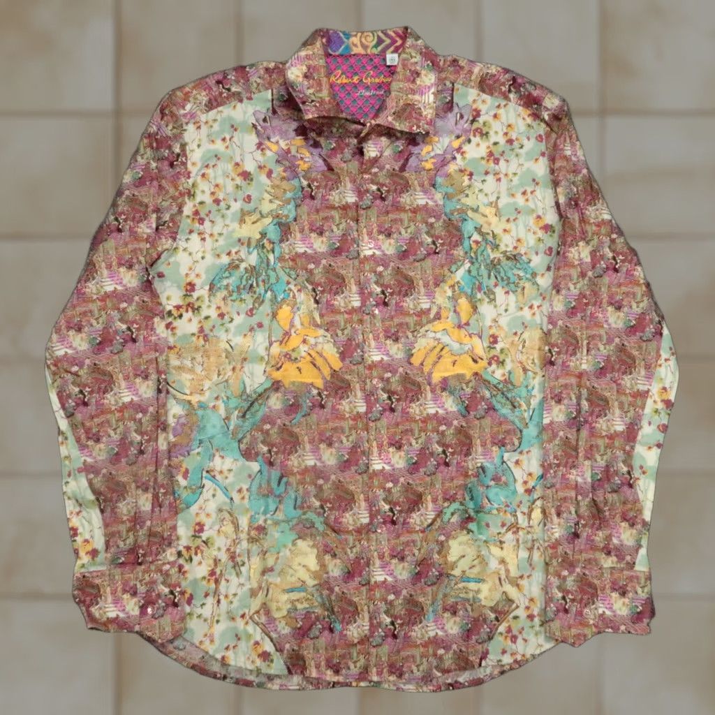 Robert Graham VINTAGE Robert Graham Shirt Mens 2XL Purple Limit ed Edition Party Flip Cuff 11/535 Button-Up Long Sleeve Collar Womens? Size US XXL / EU 58 / 5 - 1 Thumbnail