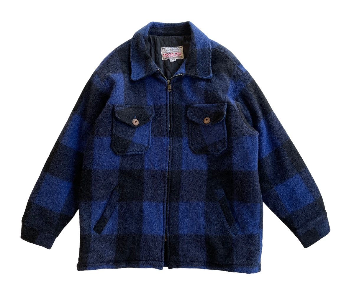 Vintage Xenon Men Wool Quilted Tartan Jacket Size US L / EU 52-54 / 3 - 2 Thumbnail